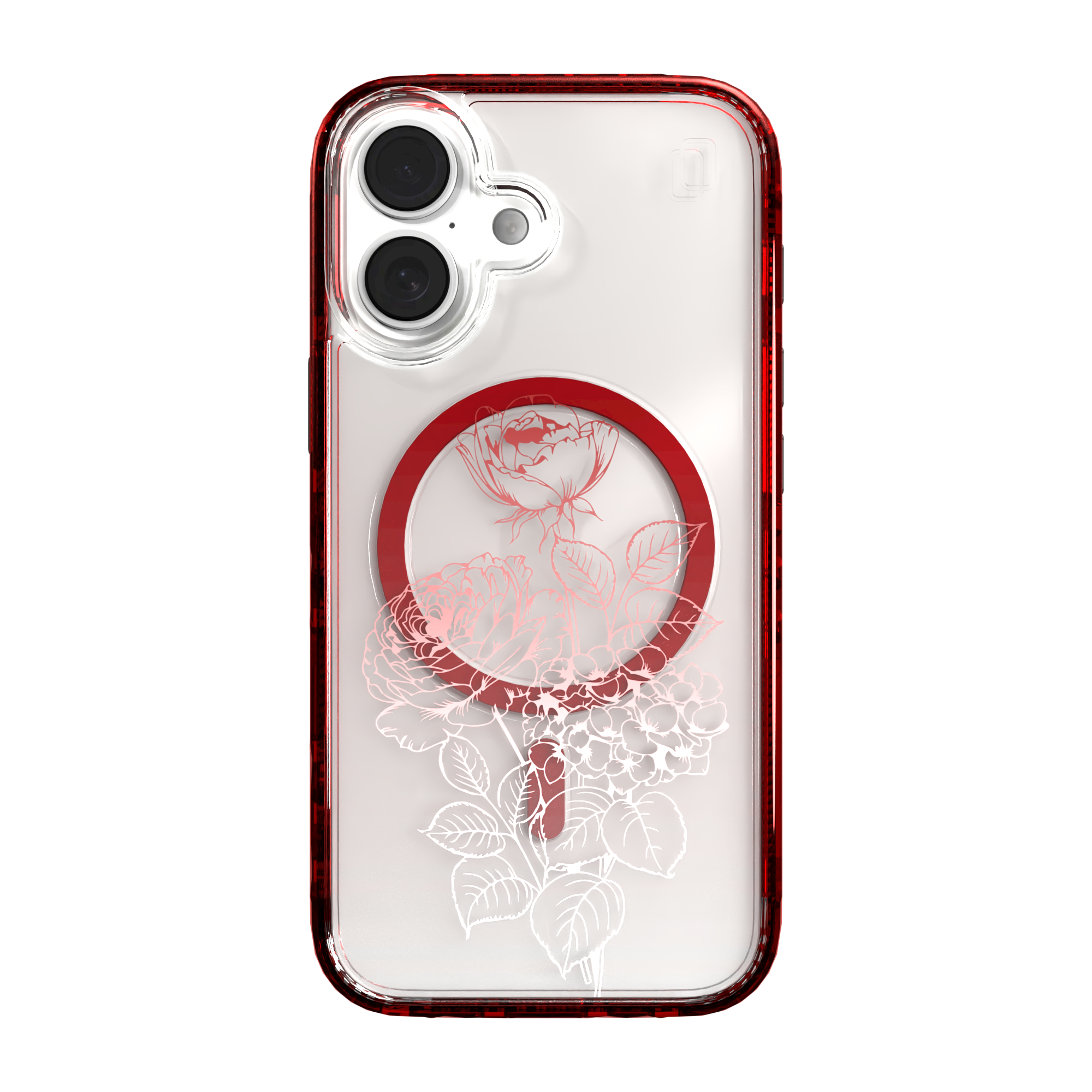 iPhone 16 Series | MagSafe | Ombre Bouquet Case Collection | Red Rosewood Radience Rosewood Radiance / iPhone 16 / Red