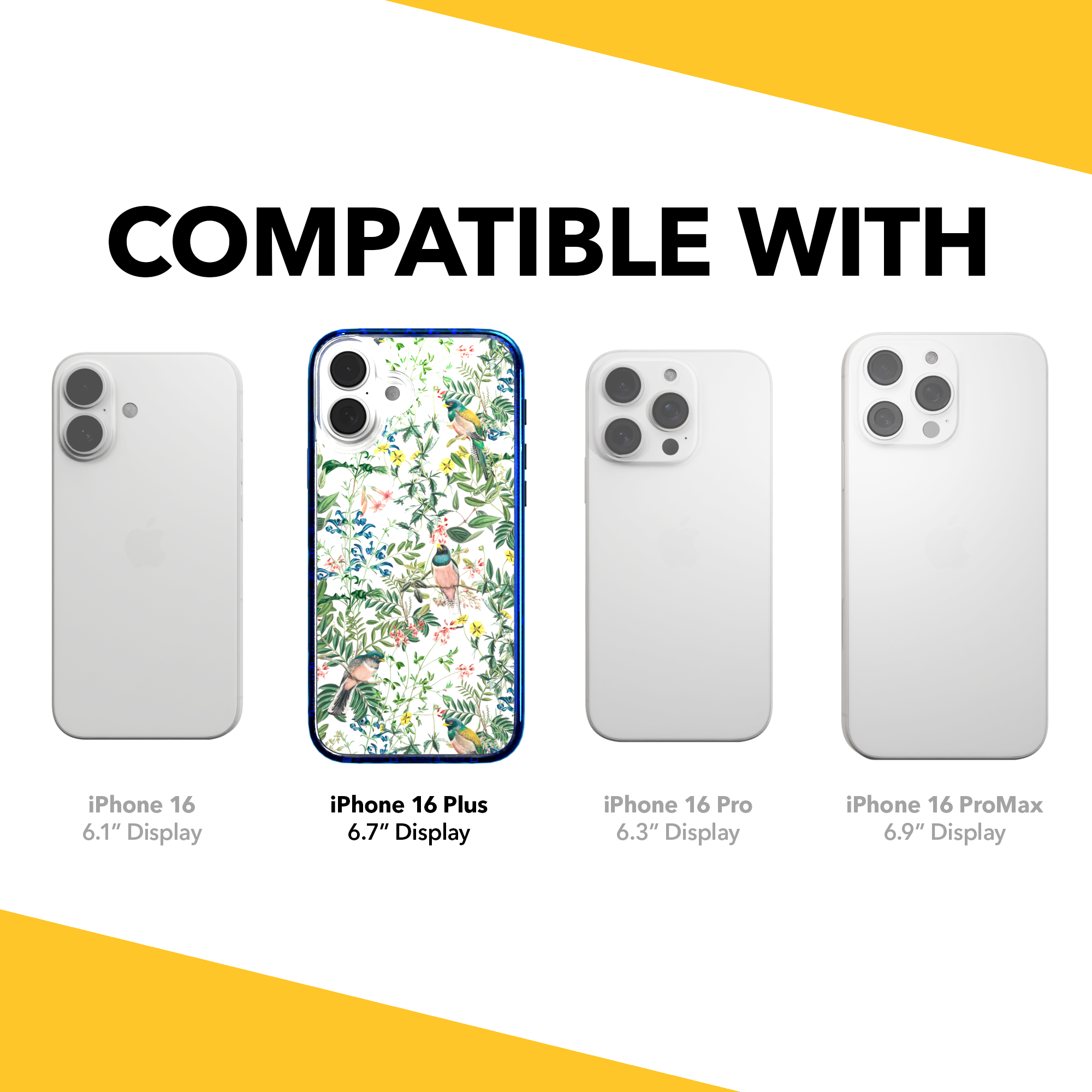 iPhone 16 Series | MagSafe | Bird Case | Botanical Cockatoo Botanical Cockatoo / iPhone 16 Plus / Blue