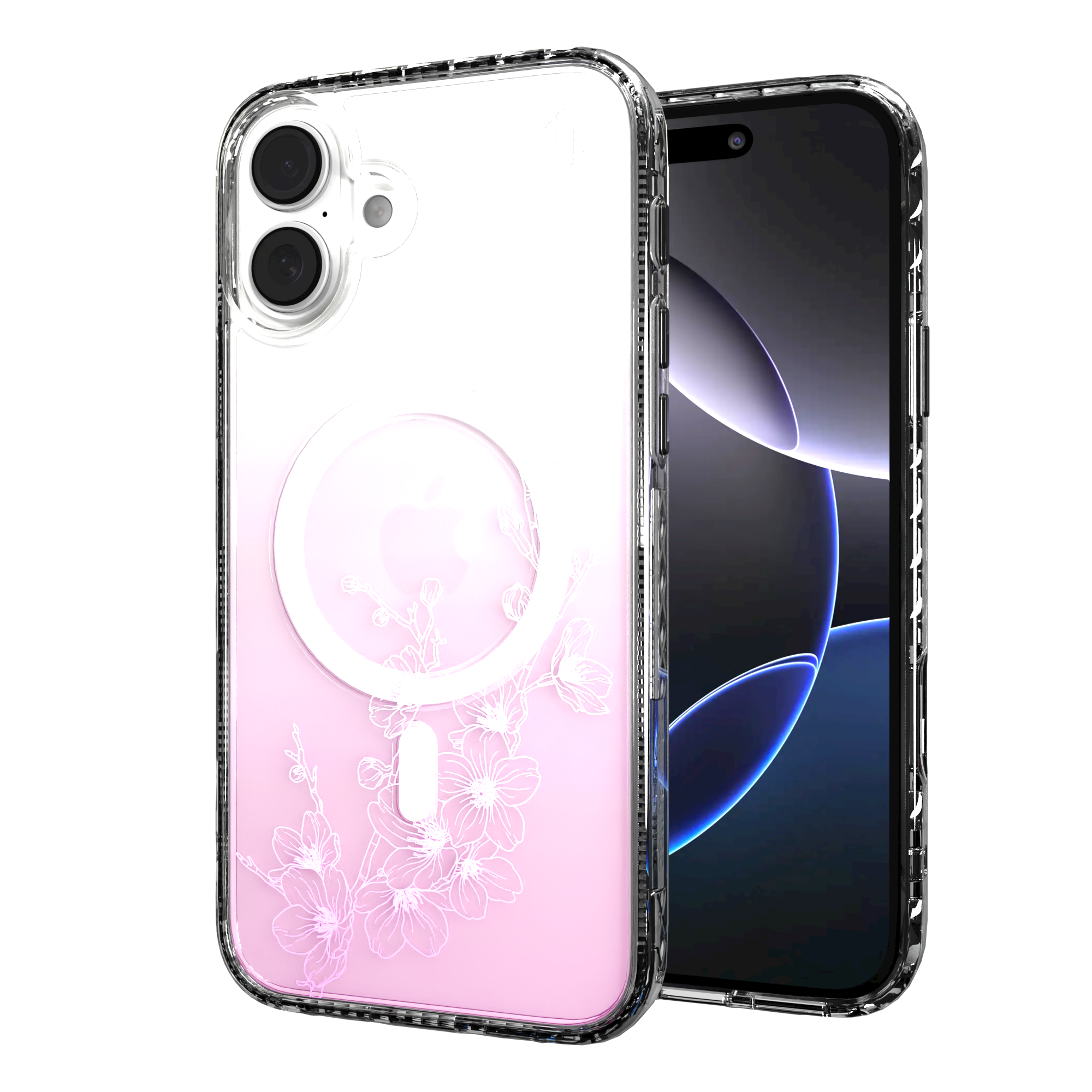 iPhone 16 Series | MagSafe | Ombre Bouquet Case Collection | Ballet Blush Pink