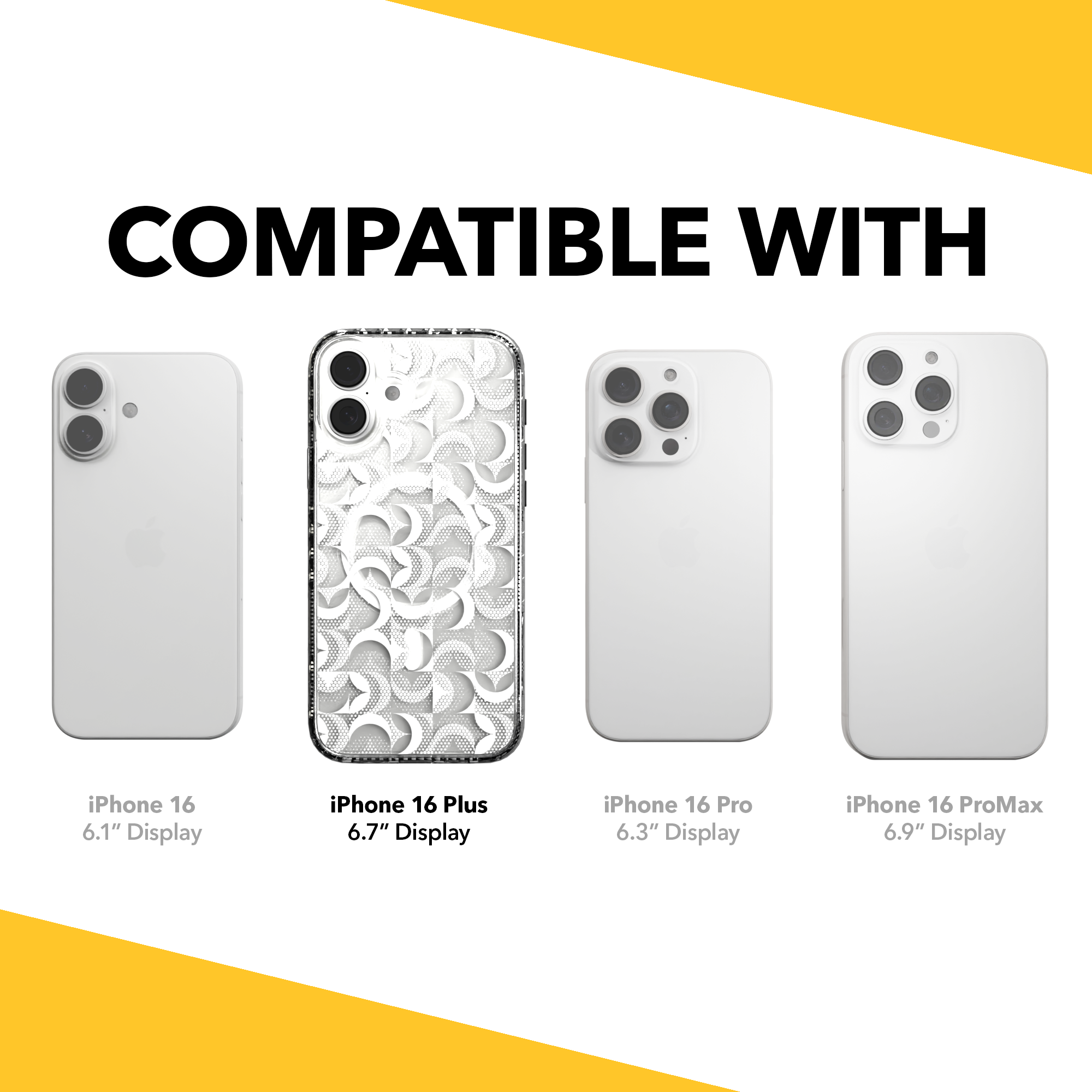 iPhone 16 Series | MagSafe | Abstract Art Case | Retro White Swirls Retro White / iPhone 16 Plus / Clear