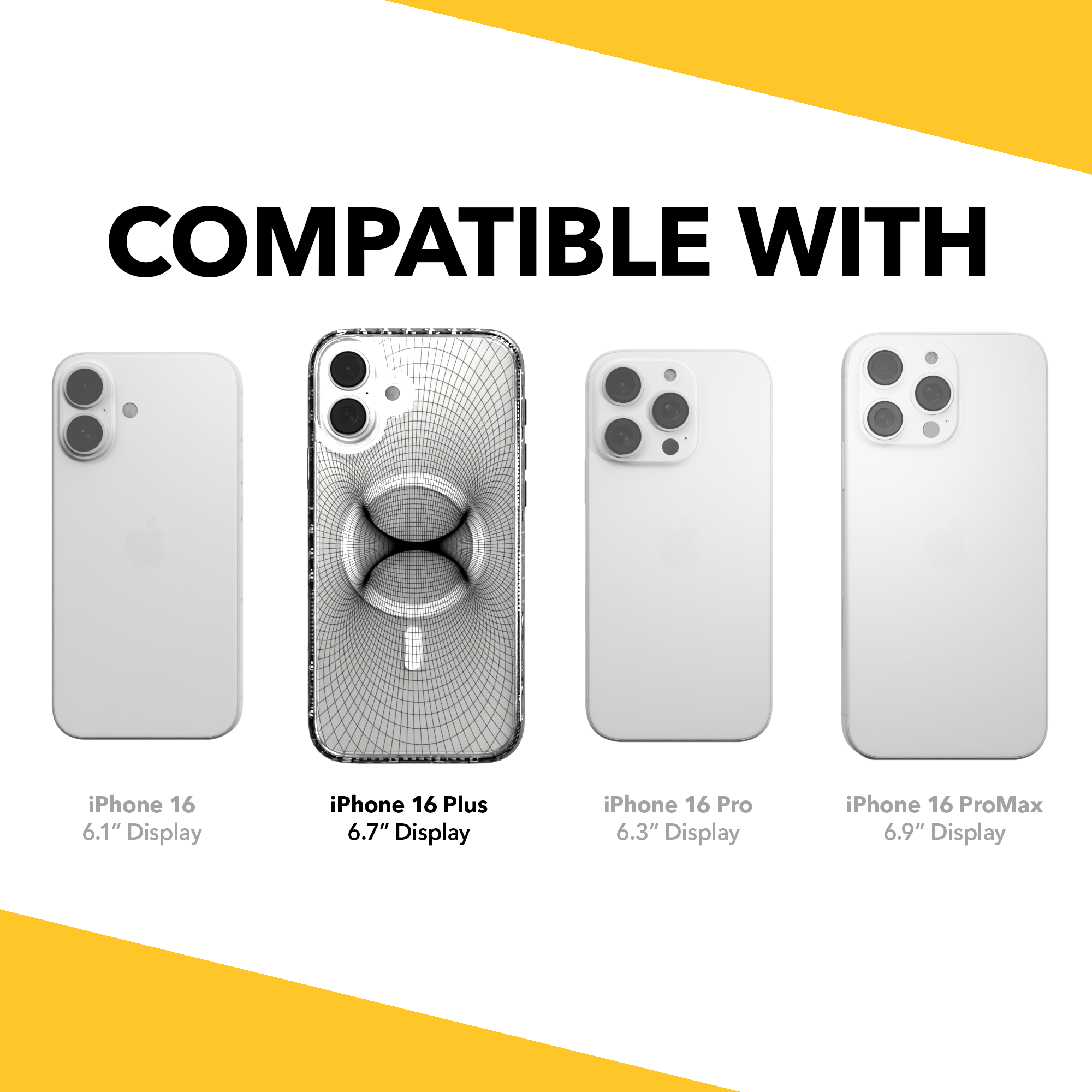 iPhone 16 Series | MagSafe | Monochromatic Case Designs | Symmetry Symmetry / iPhone 16 Plus / Clear