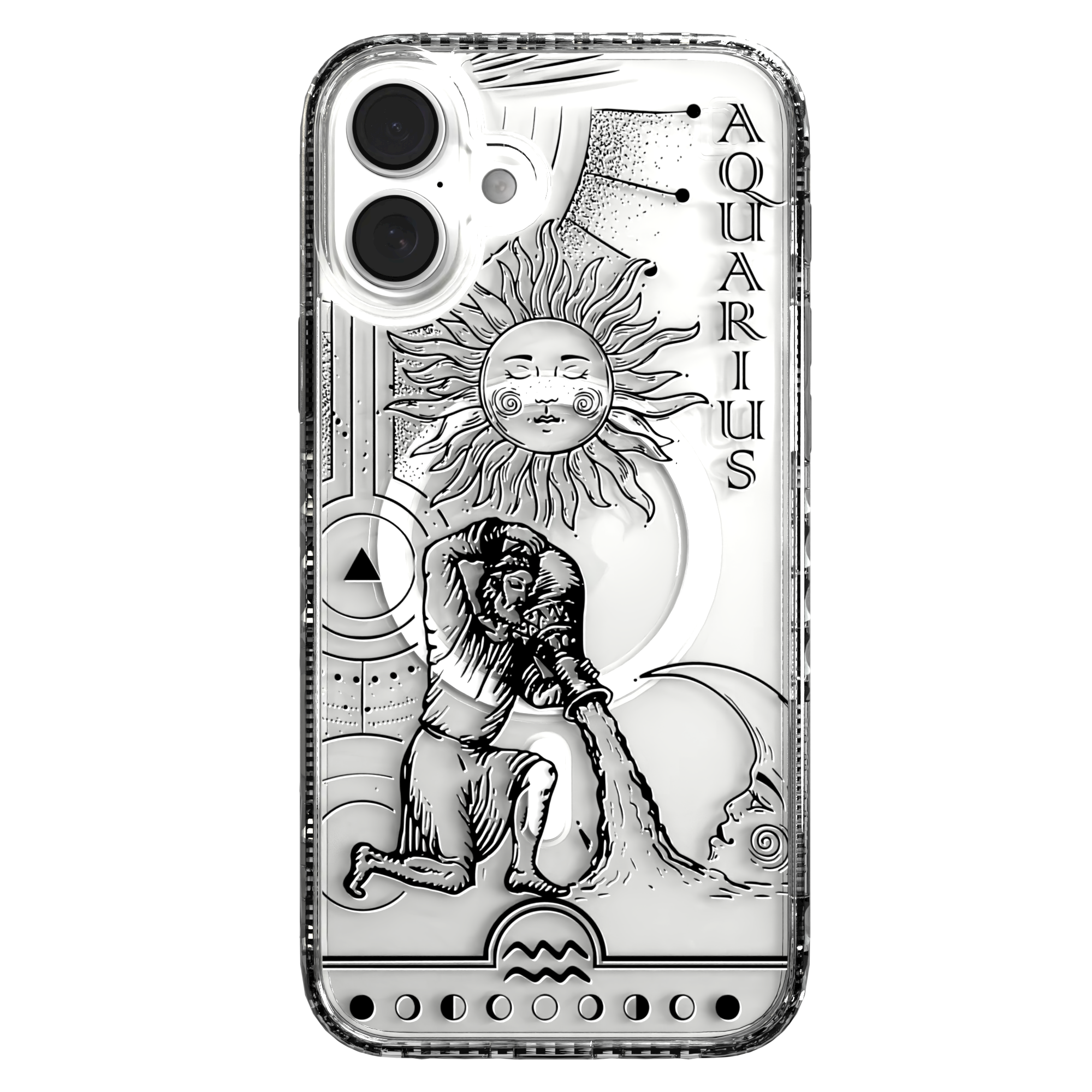 iPhone 16 Series | MagSafe | Zodiac Collection | Aquarius Aquarius Black / iPhone 16 Plus / Clear