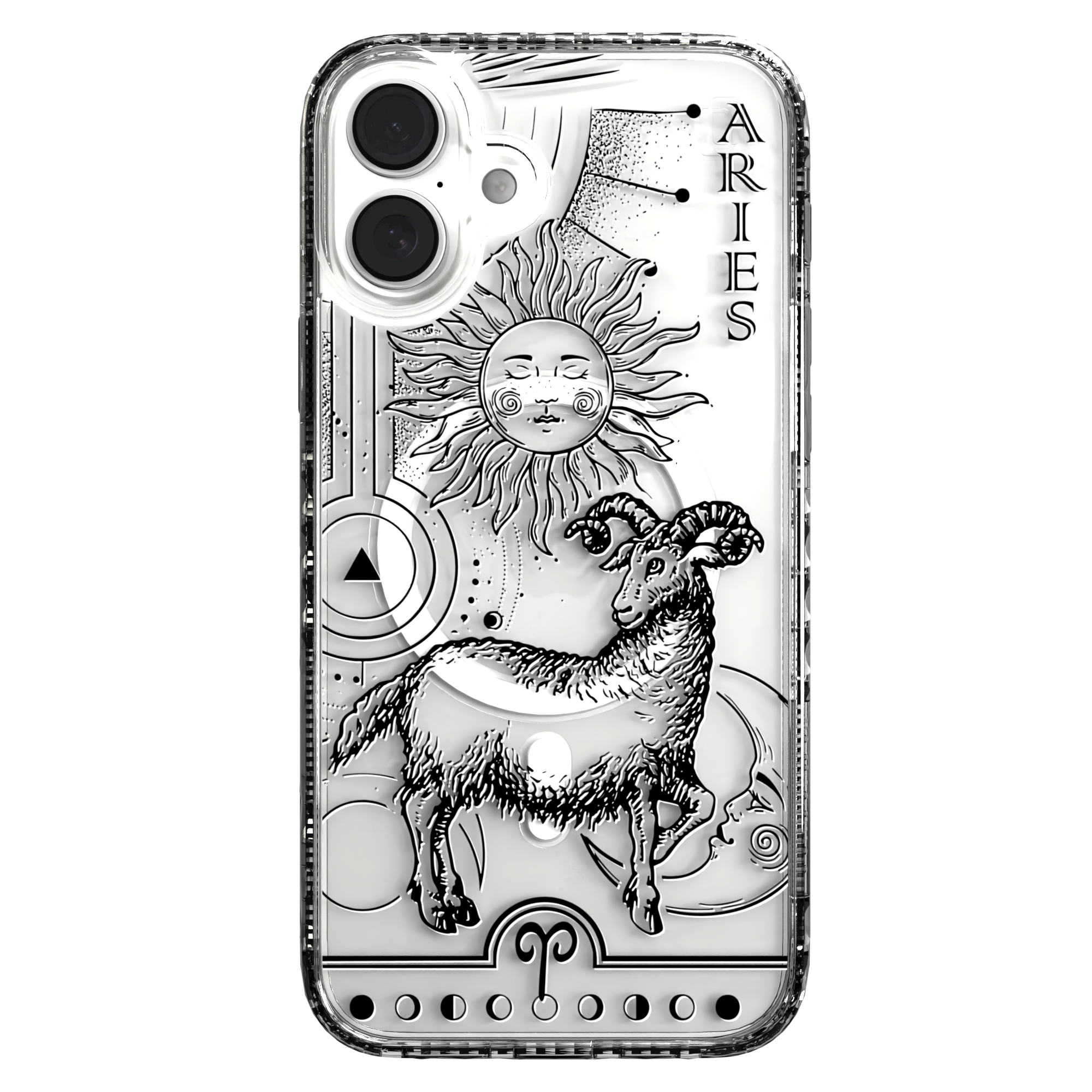 iPhone 16 Series | MagSafe | Zodiac Collection | Aries Aries Black / iPhone 16 Plus / Clear