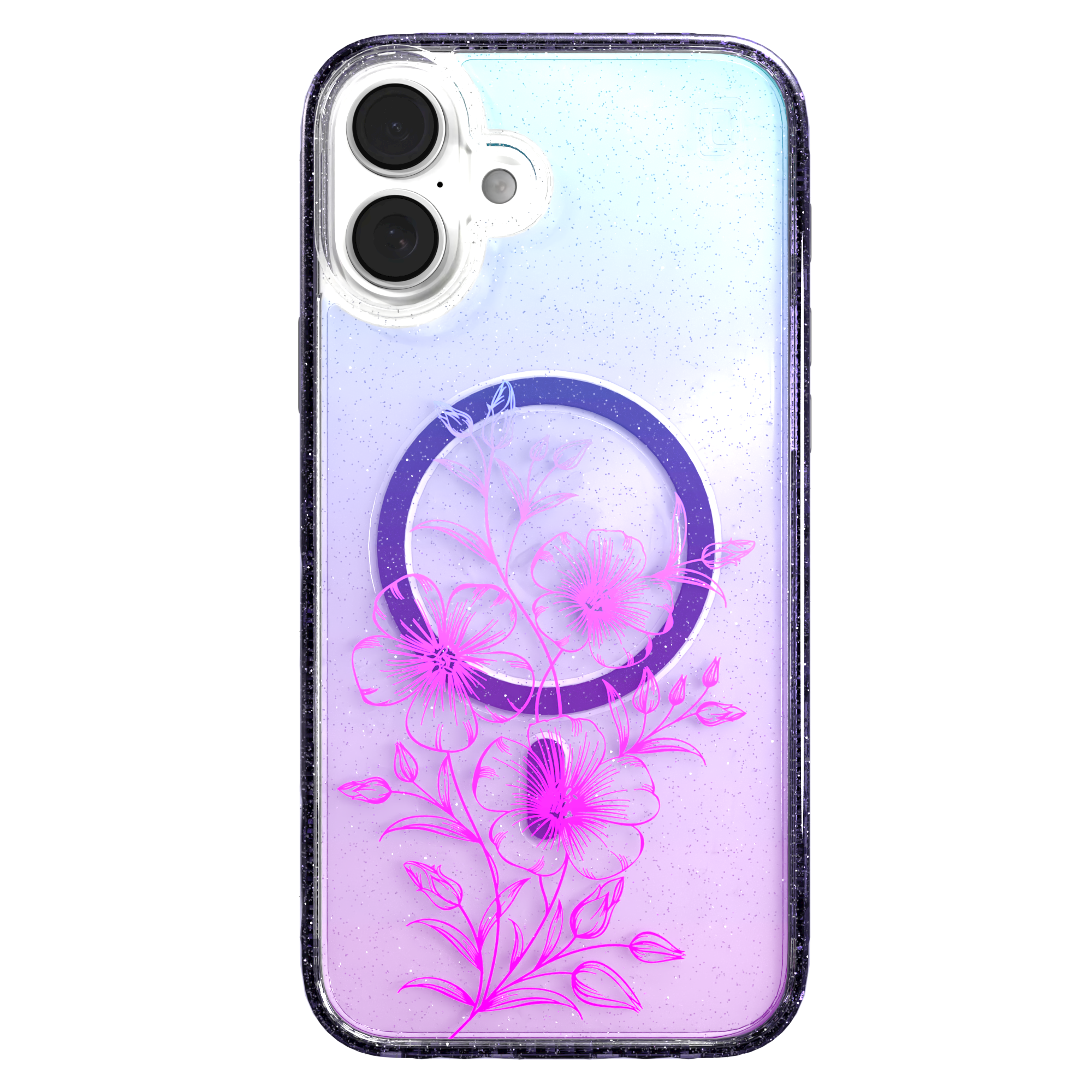 iPhone 16 Series | MagSafe | Ombre Bouquet Case Collection | Lilac Purple Haze