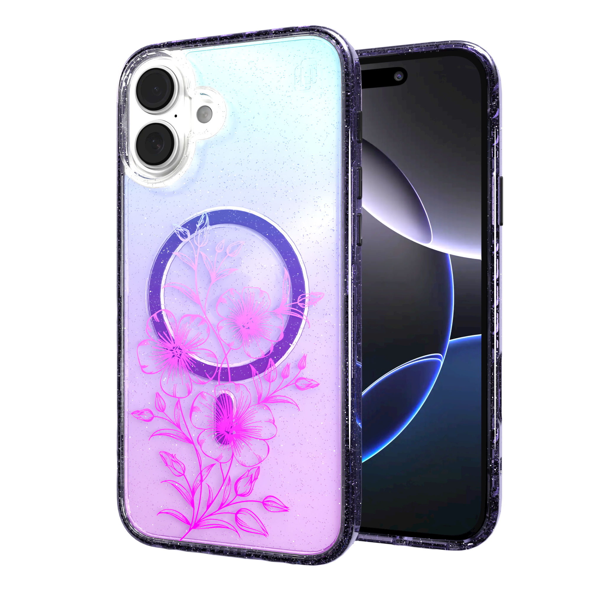 iPhone 16 Series | MagSafe | Ombre Bouquet Case Collection | Lilac Purple Haze