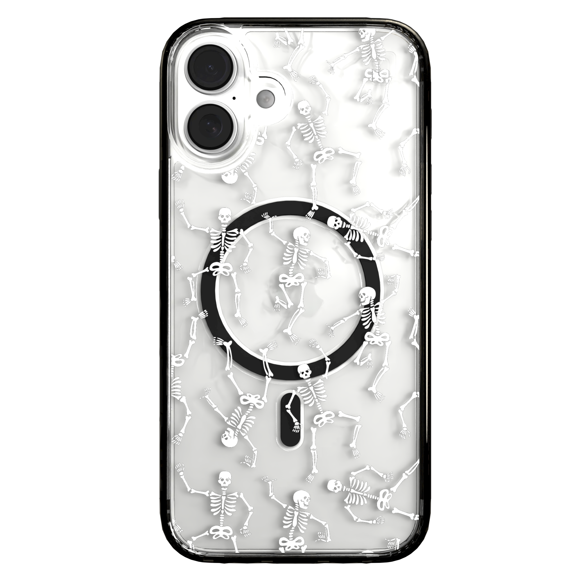 iPhone 16 Series | MagSafe | Halloween Case | Dancing Skeletons Dancing Skeletons / iPhone 16 Plus / Black