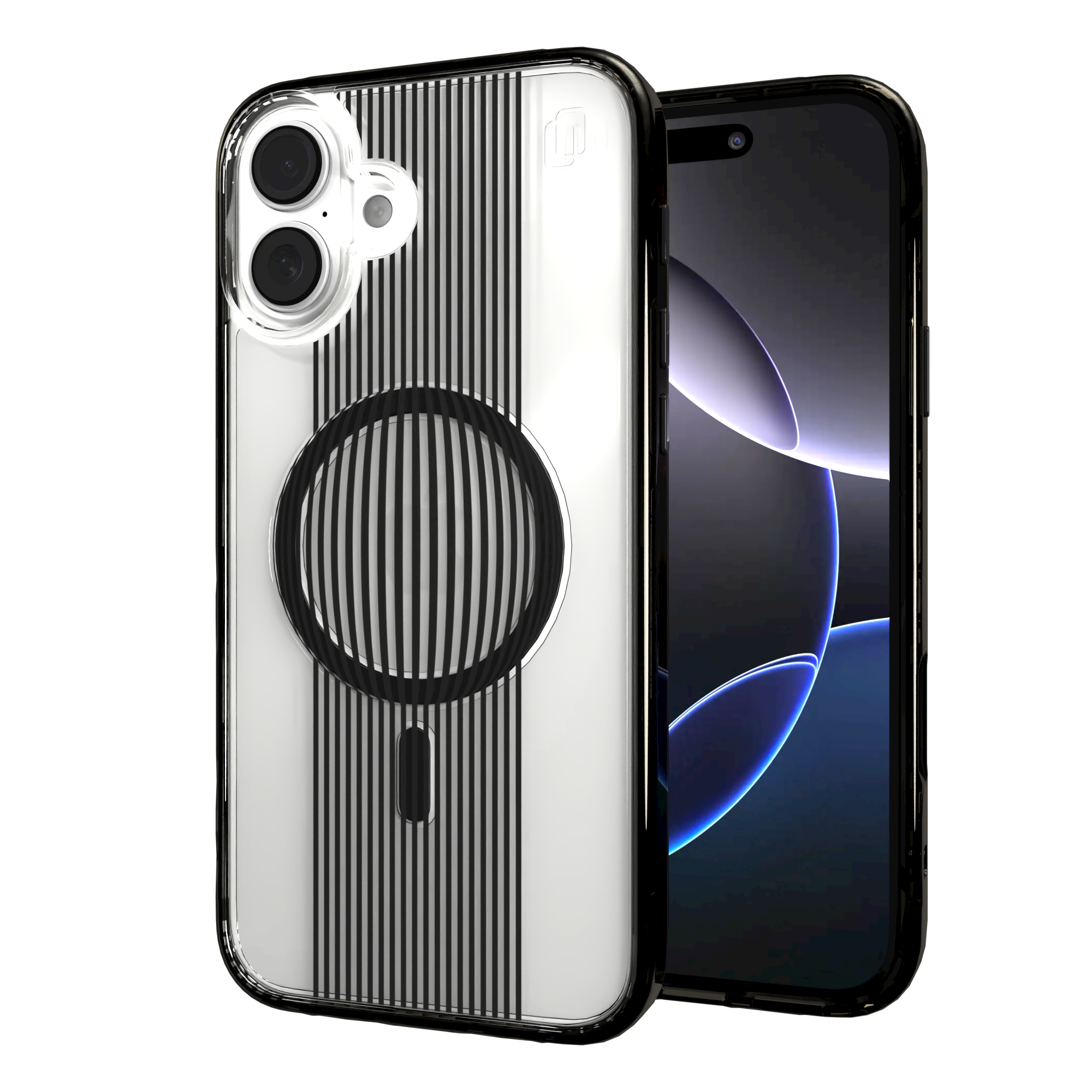 iPhone 16 Series | MagSafe | Monochromatic Case Designs | Gravity Sphere Gravity / iPhone 16 Plus / Black