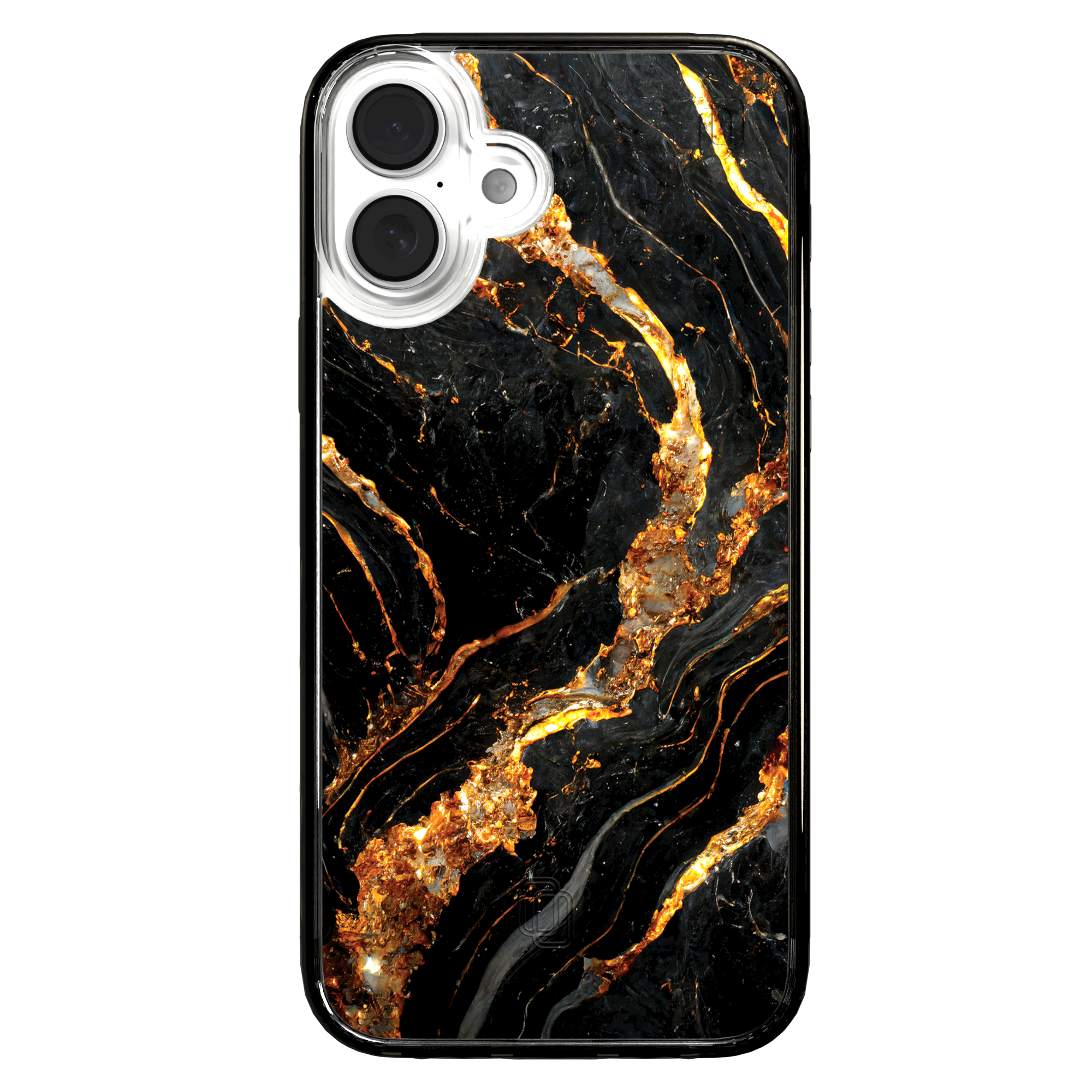 iPhone 16 Series | MagSafe | Stone Beauty Case Collection | Dark Night Black & Gold Marble Dark Night / iPhone 16 Plus / Black