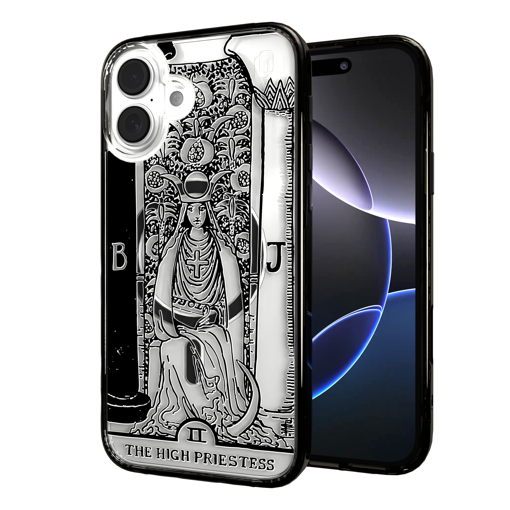 iPhone 16 Series | MagSafe | Tarot Collection | The High Priestess The High Priestess - Line / iPhone 16 Plus / Black