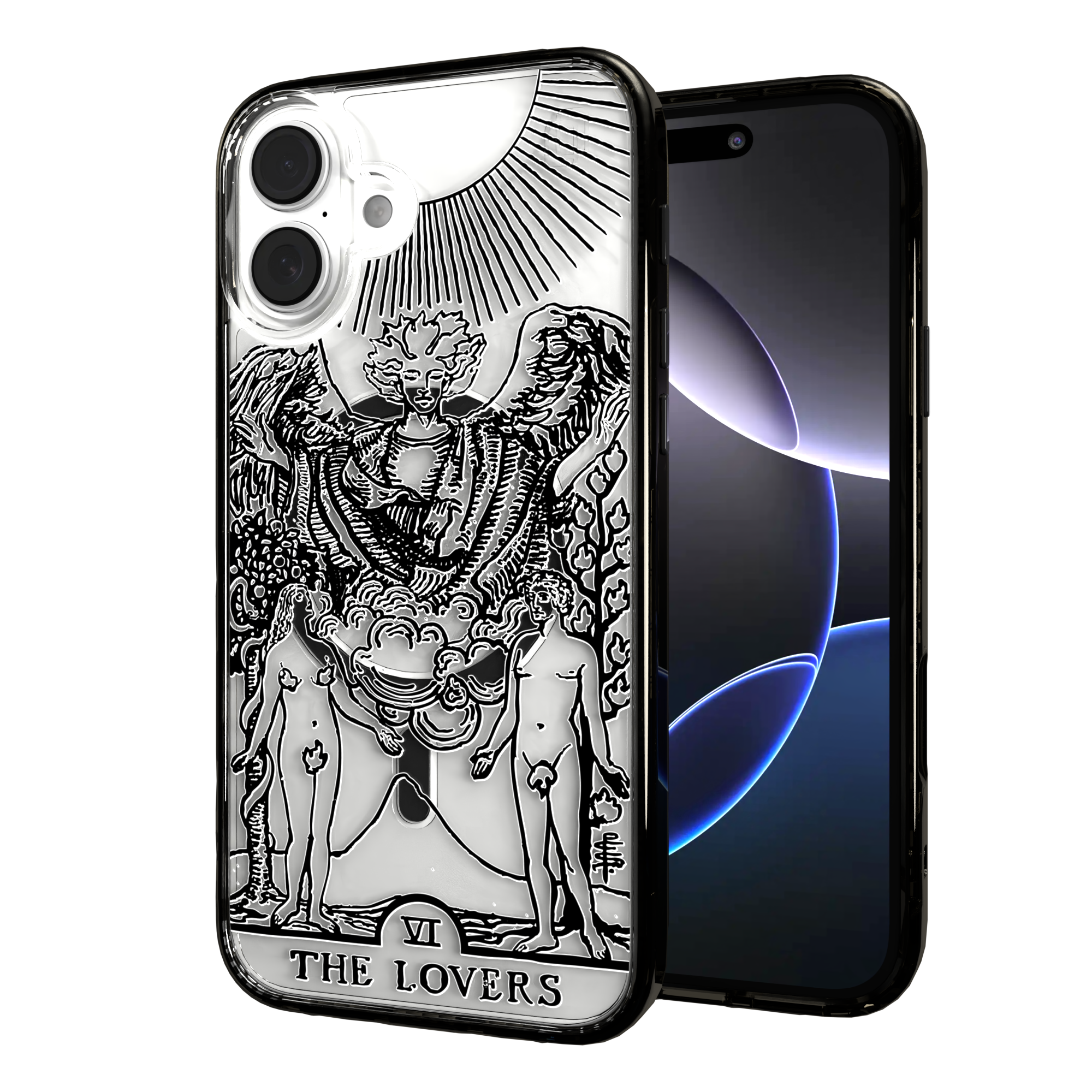 iPhone 16 Series | MagSafe | Tarot Collection | The Lovers The Lovers - Line / iPhone 16 Plus / Black