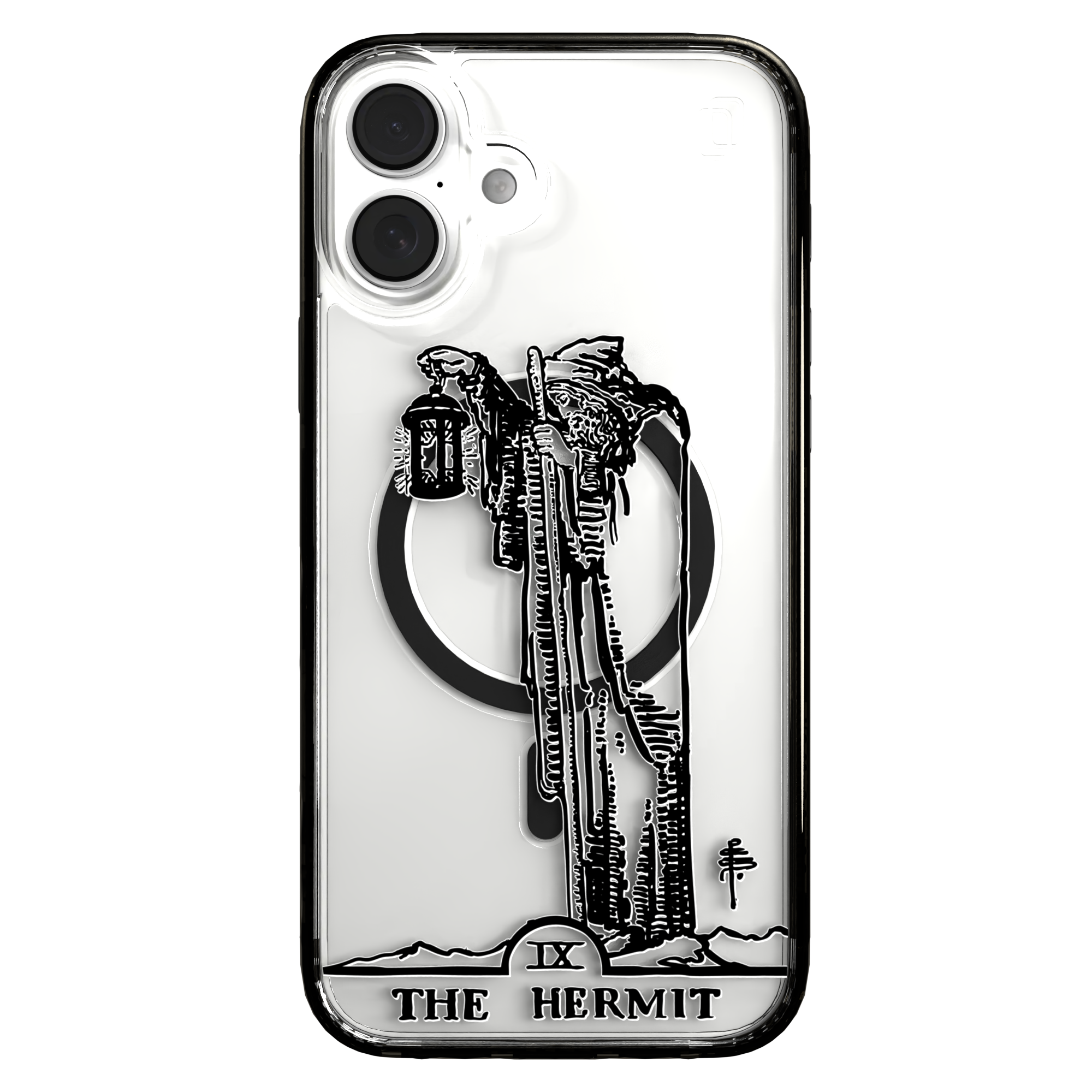 iPhone 16 Series | MagSafe | Tarot Collection | The Hermit The Hermit - Line / iPhone 16 Plus / Black
