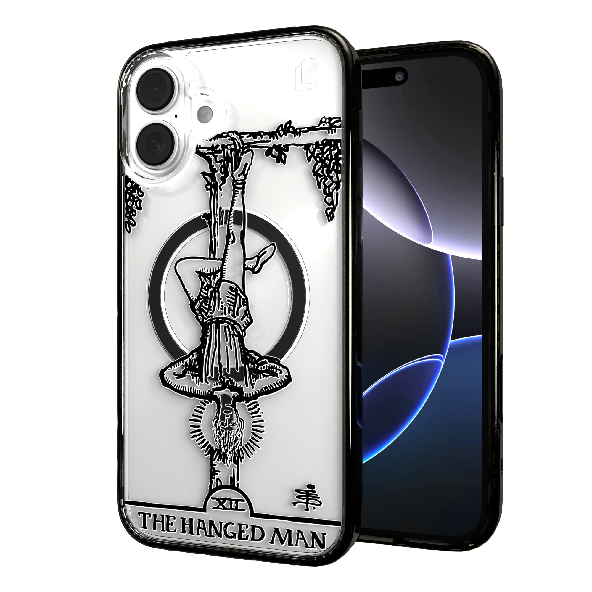 iPhone 16 Series | MagSafe | Tarot Collection | The Hanged Man The Hanged Man - Line / iPhone 16 Plus / Black
