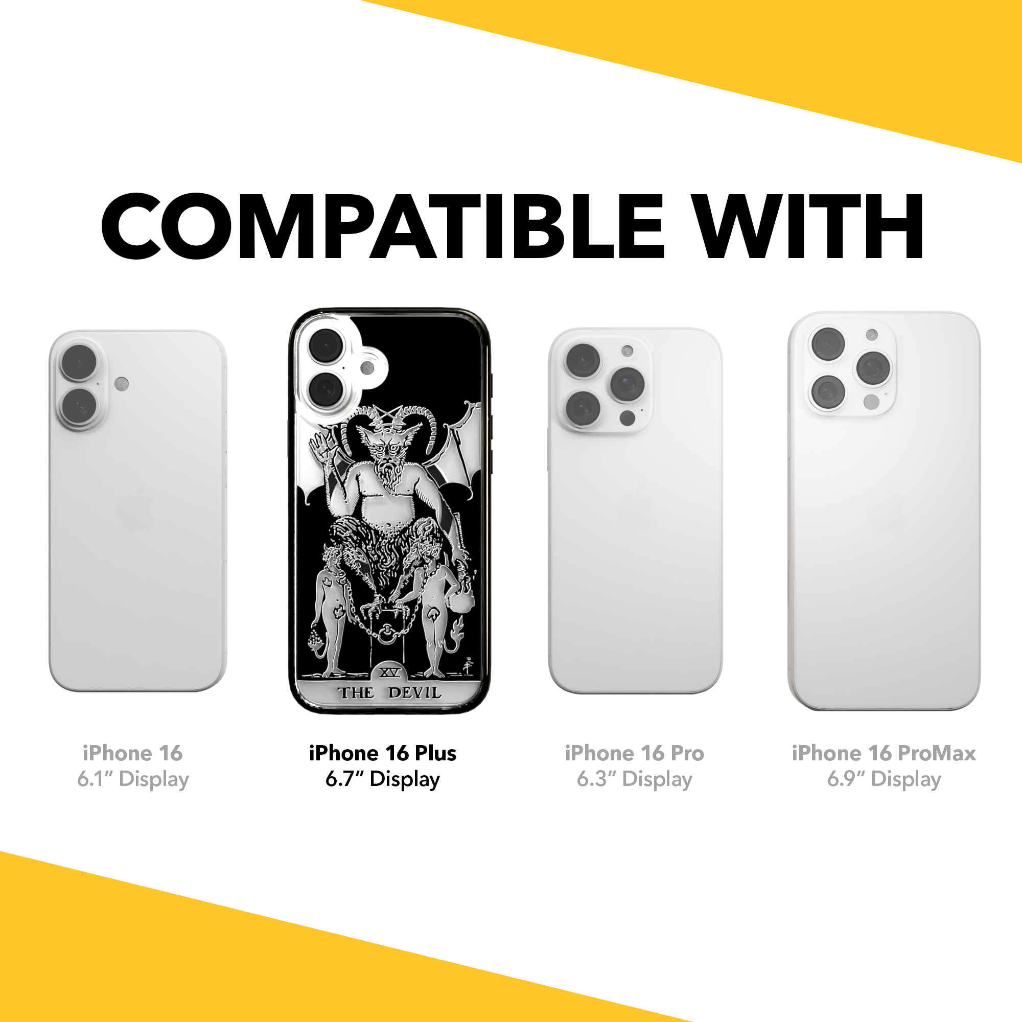 iPhone 16 Series | MagSafe | Tarot Collection | The Devil The Devil - Line / iPhone 16 Plus / Black