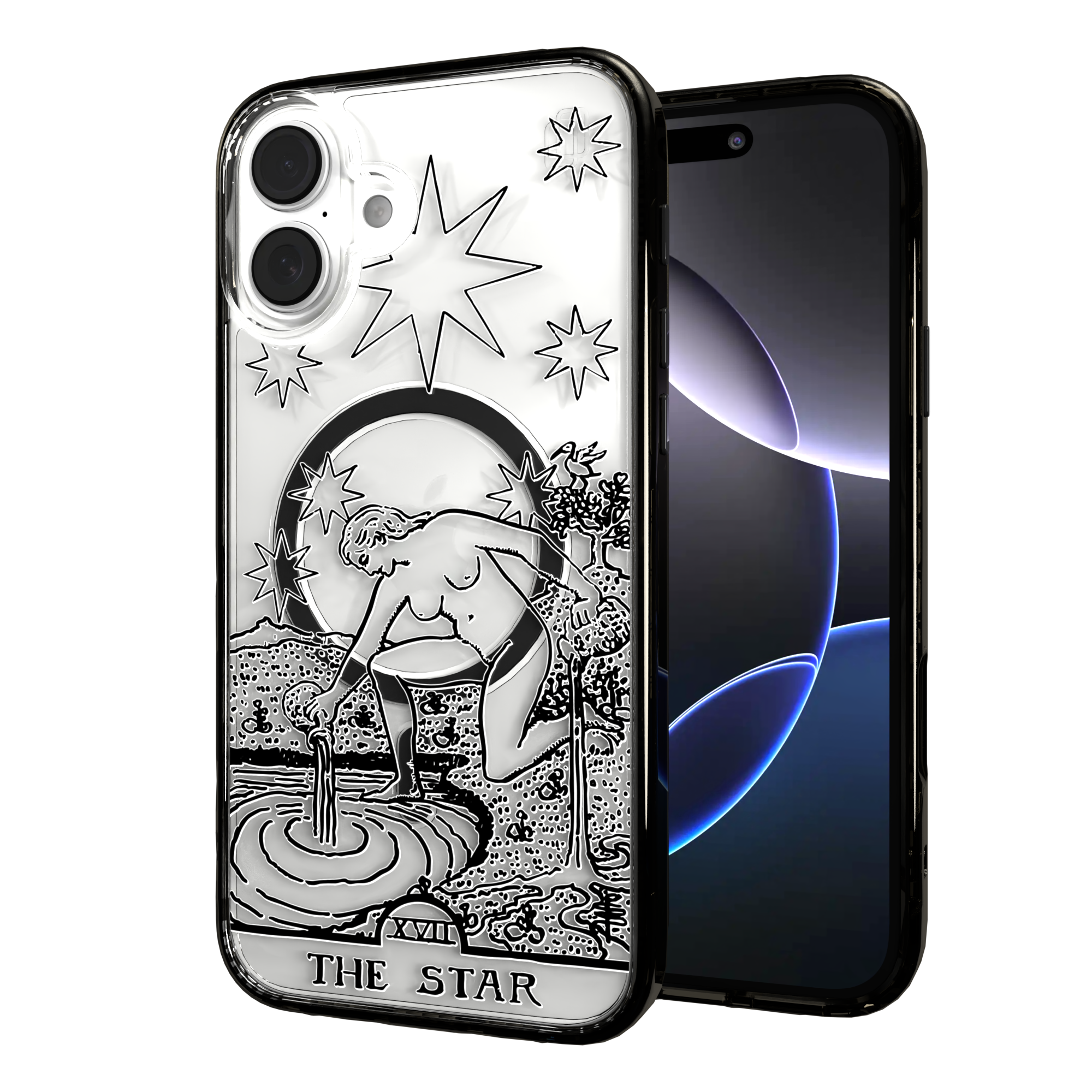 iPhone 16 Series | MagSafe | Tarot Collection | The Star The Star - Line / iPhone 16 Plus / Black