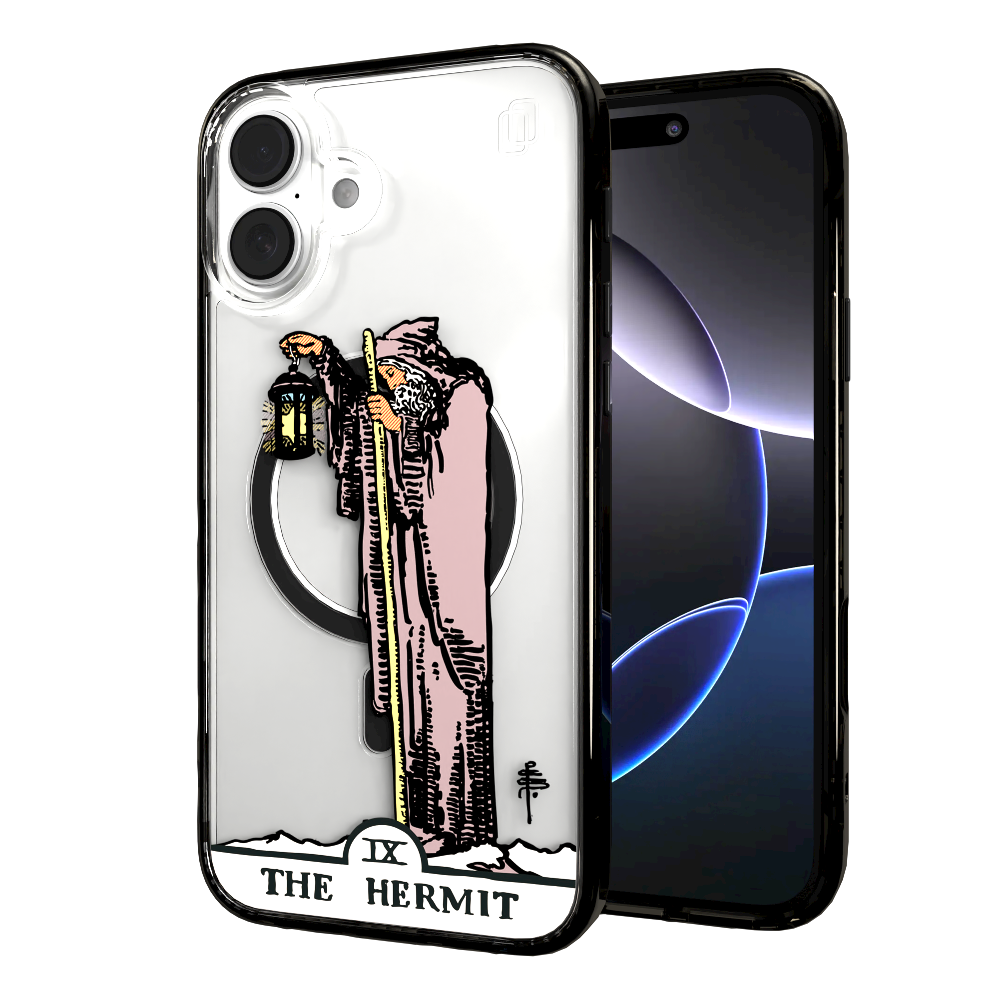 iPhone 16 Series | MagSafe | Tarot Collection | The Hermit The Hermit - Color / iPhone 16 Plus / Black