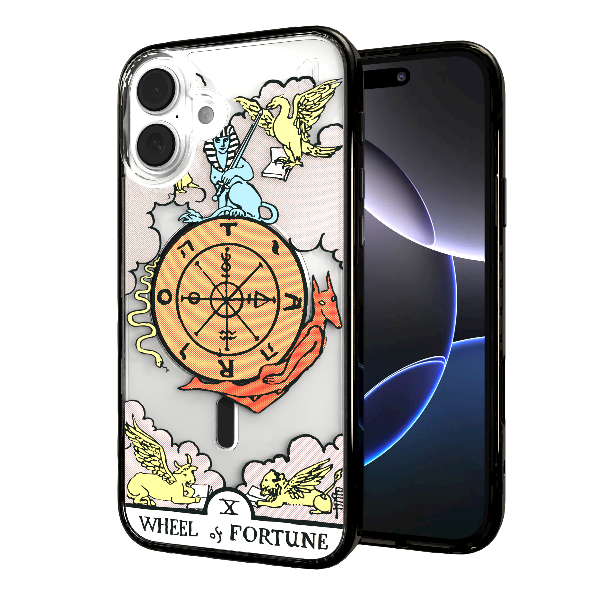 iPhone 16 Series | MagSafe | Tarot Collection | Wheel of Fortune Wheel of Fortune - Color / iPhone 16 Plus / Black