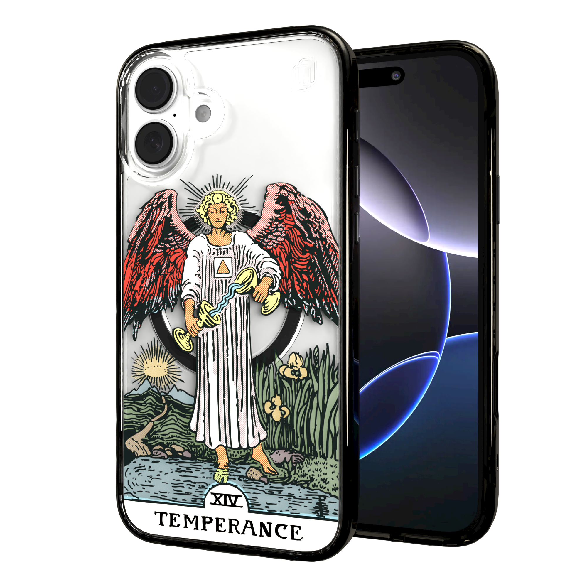 iPhone 16 Series | MagSafe | Tarot Collection | Temperance Temperance - Color / iPhone 16 Plus / Black