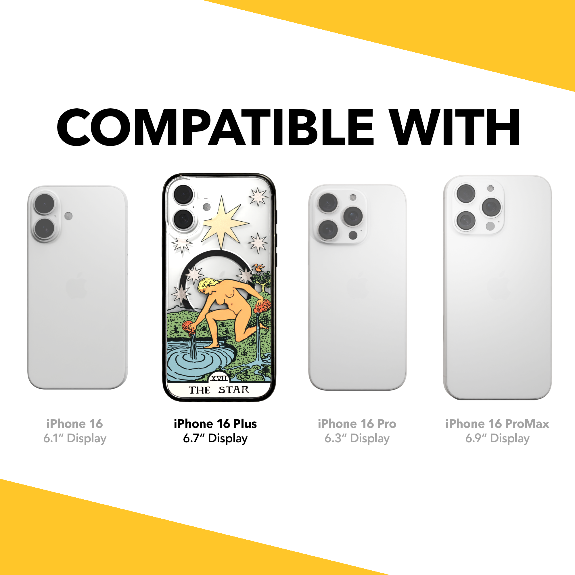 iPhone 16 Series | MagSafe | Tarot Collection | The Star The Star - Color / iPhone 16 Plus / Black