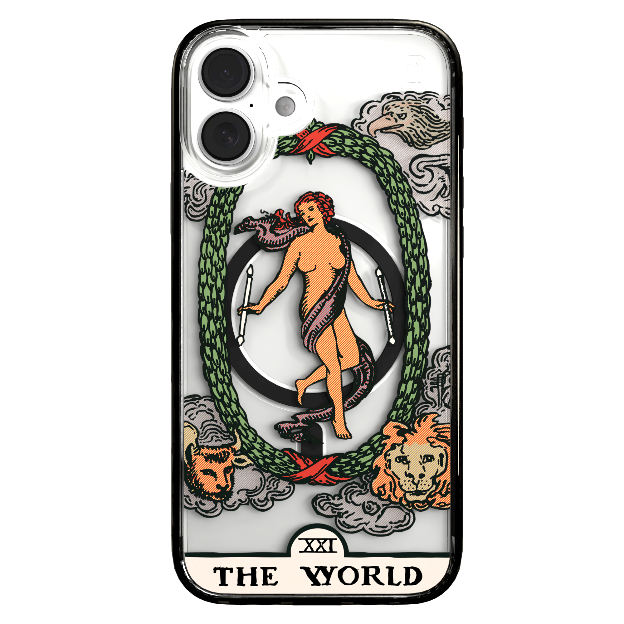 iPhone 16 Series | MagSafe | Tarot Collection | The World The World - Color / iPhone 16 Plus / Black