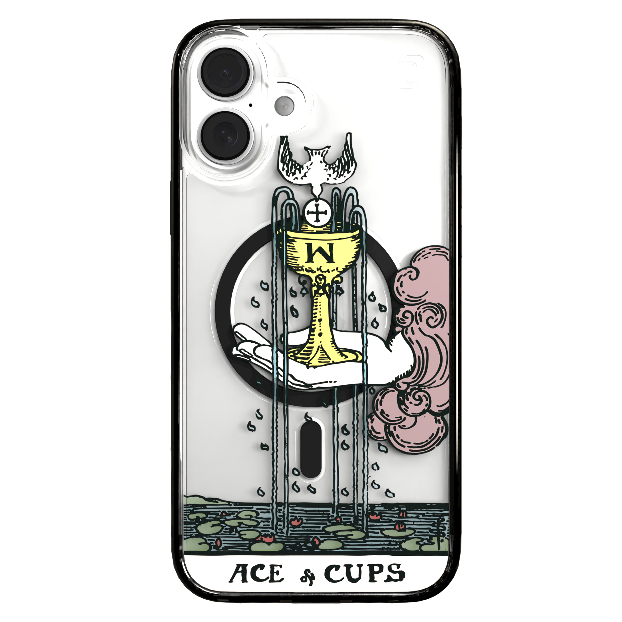 iPhone 16 Series | MagSafe | Tarot Collection | Ace of Cups Ace of Cups - Color / iPhone 16 Plus / Black