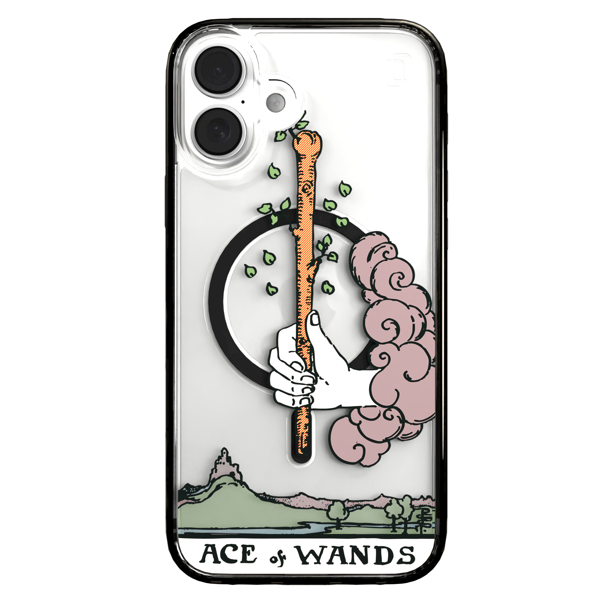 iPhone 16 Series | MagSafe | Tarot Collection | Ace of Wands Ace of Wands - Color / iPhone 16 Plus / Black