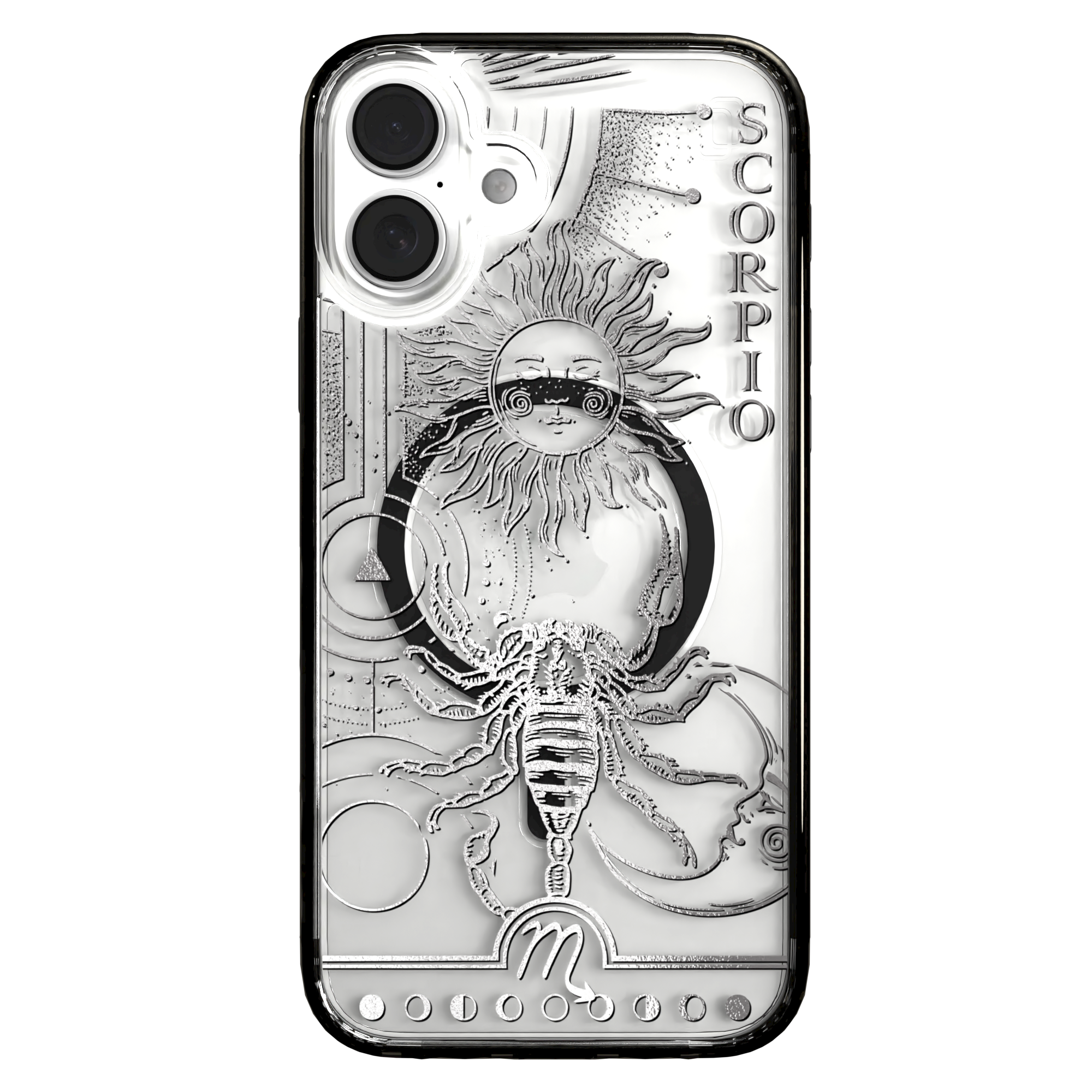 iPhone 16 Series | MagSafe | Zodiac Collection | Scorpio Scorpio Silver / iPhone 16 Plus / Black
