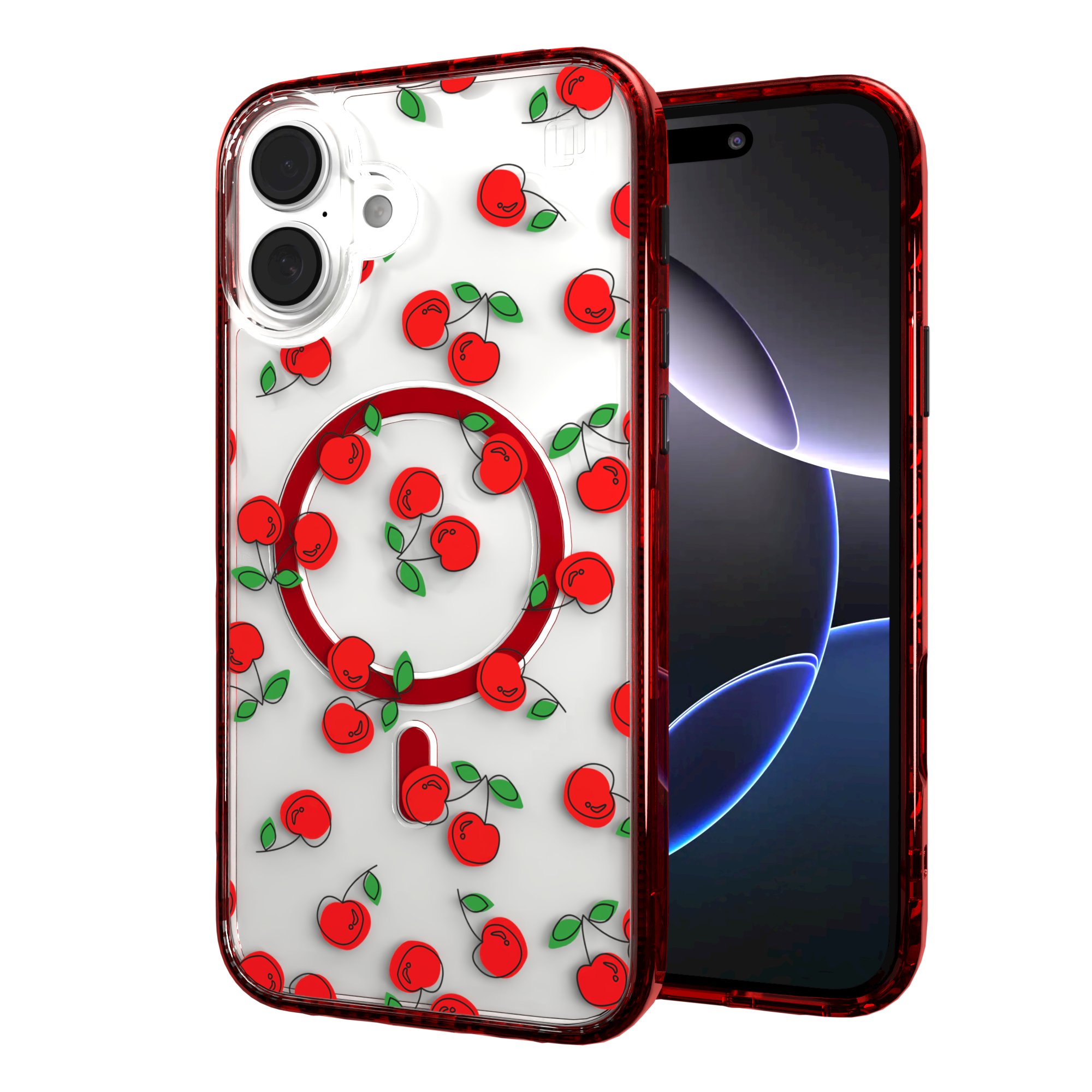 iPhone 16 Series | MagSafe | Fruit Bowl Collection | Bowl O' Cherries Bowl O' Cherries / iPhone 16 Plus / Red
