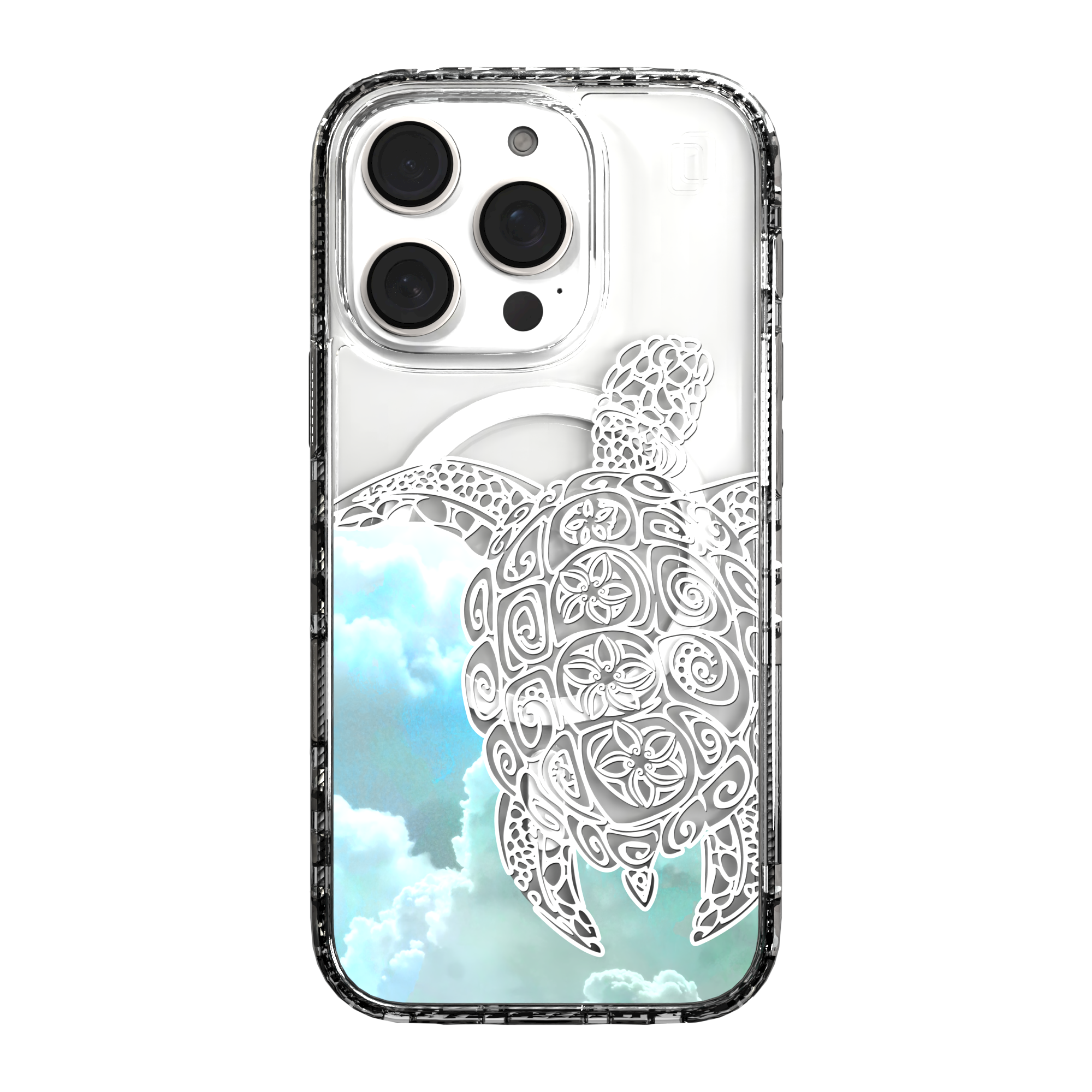 iPhone 16 Series | MagSafe | Coastal Case Collection | White & Teal Sea Turtle Turtle / iPhone 16 Pro / Clear