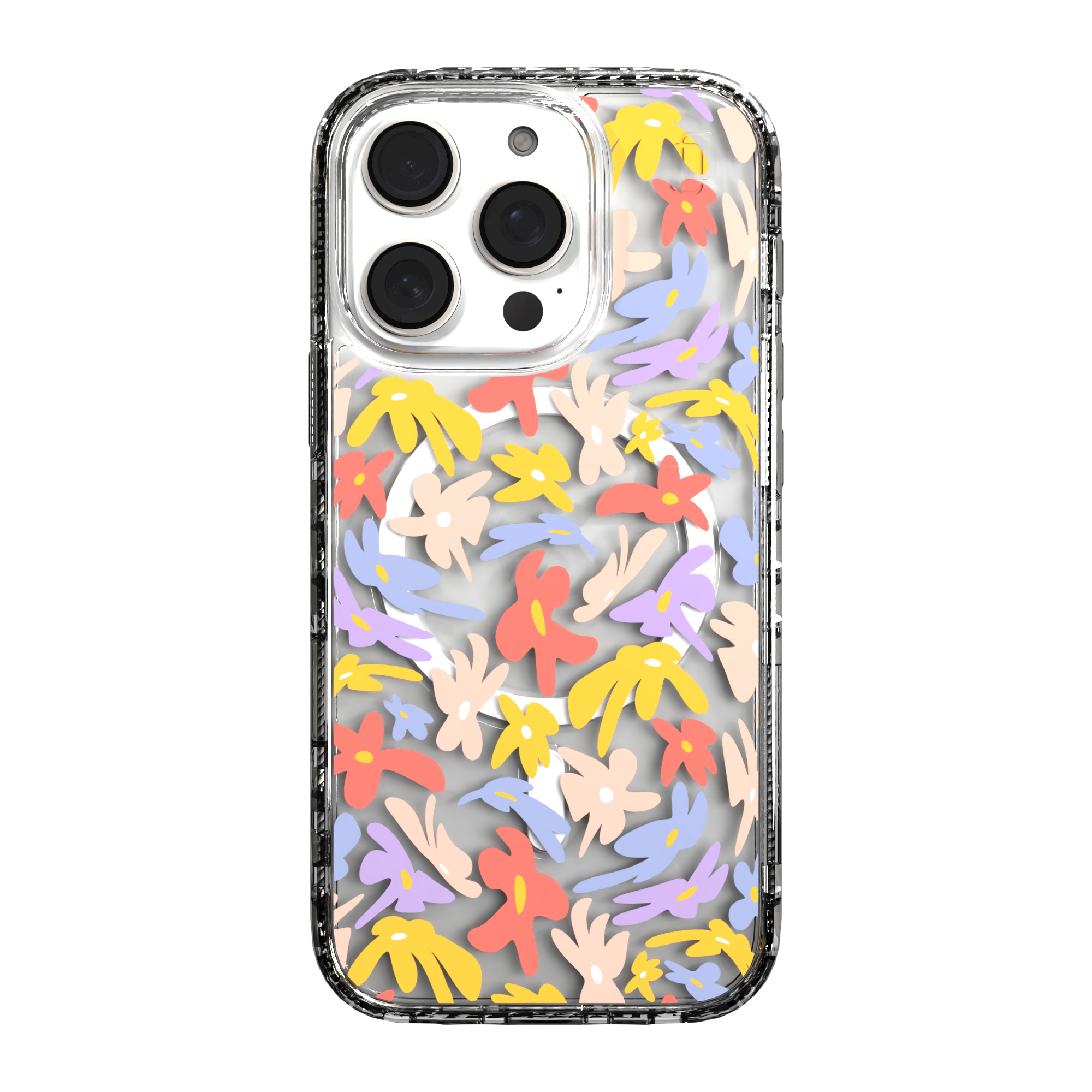 iPhone 16 Series | MagSafe | Flower Case Collection | Trippy Flower Petal Dreams Petal Dreams / iPhone 16 Pro / Clear