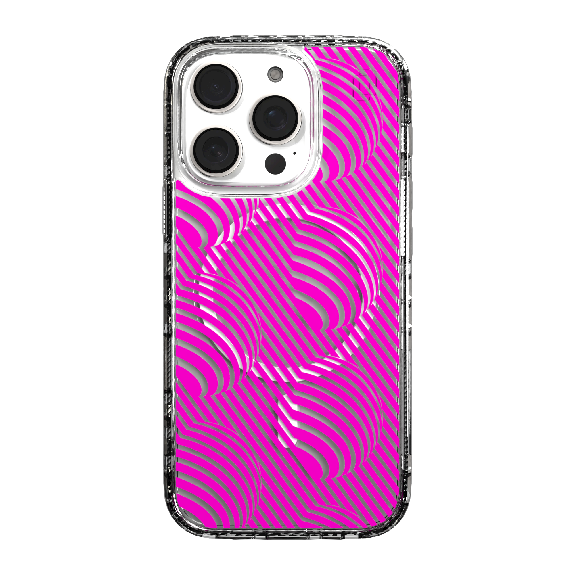 iPhone 16 Series | MagSafe | Monochromatic Case Designs | Pink Bumps Pink Bumps / iPhone 16 Pro / Clear