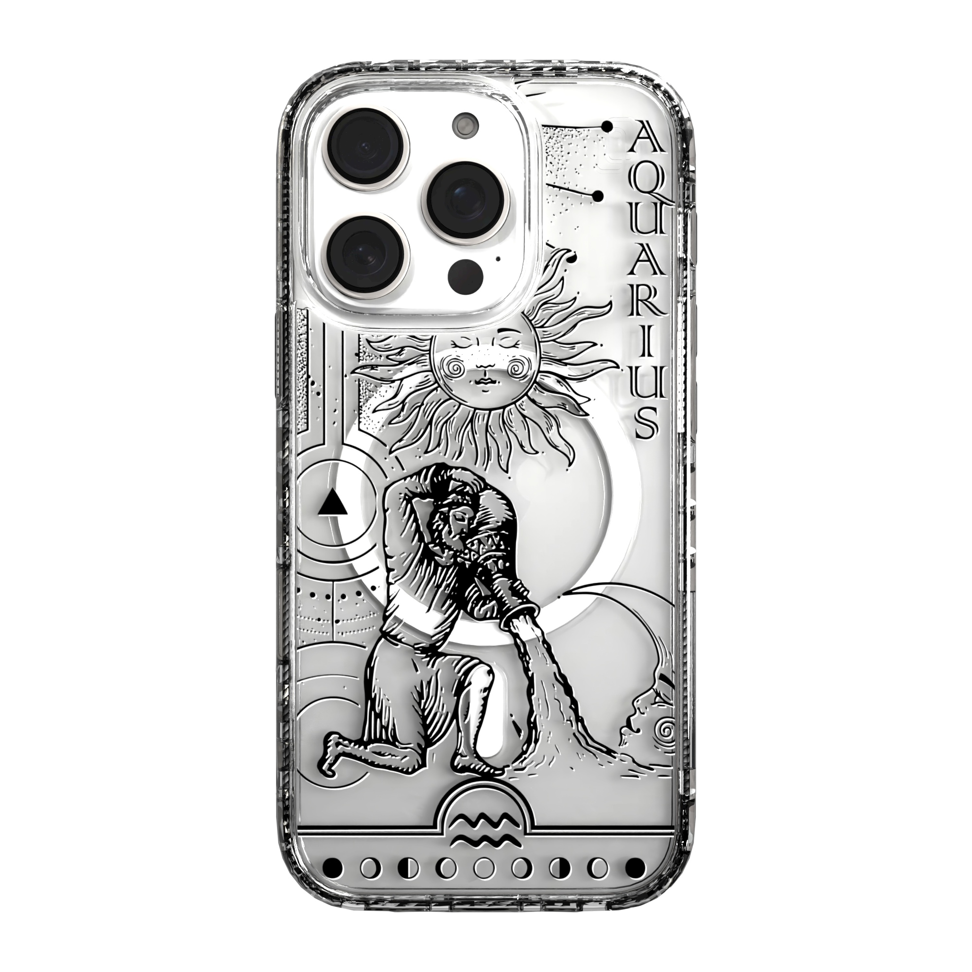 iPhone 16 Series | MagSafe | Zodiac Collection | Aquarius Aquarius Black / iPhone 16 Pro / Clear