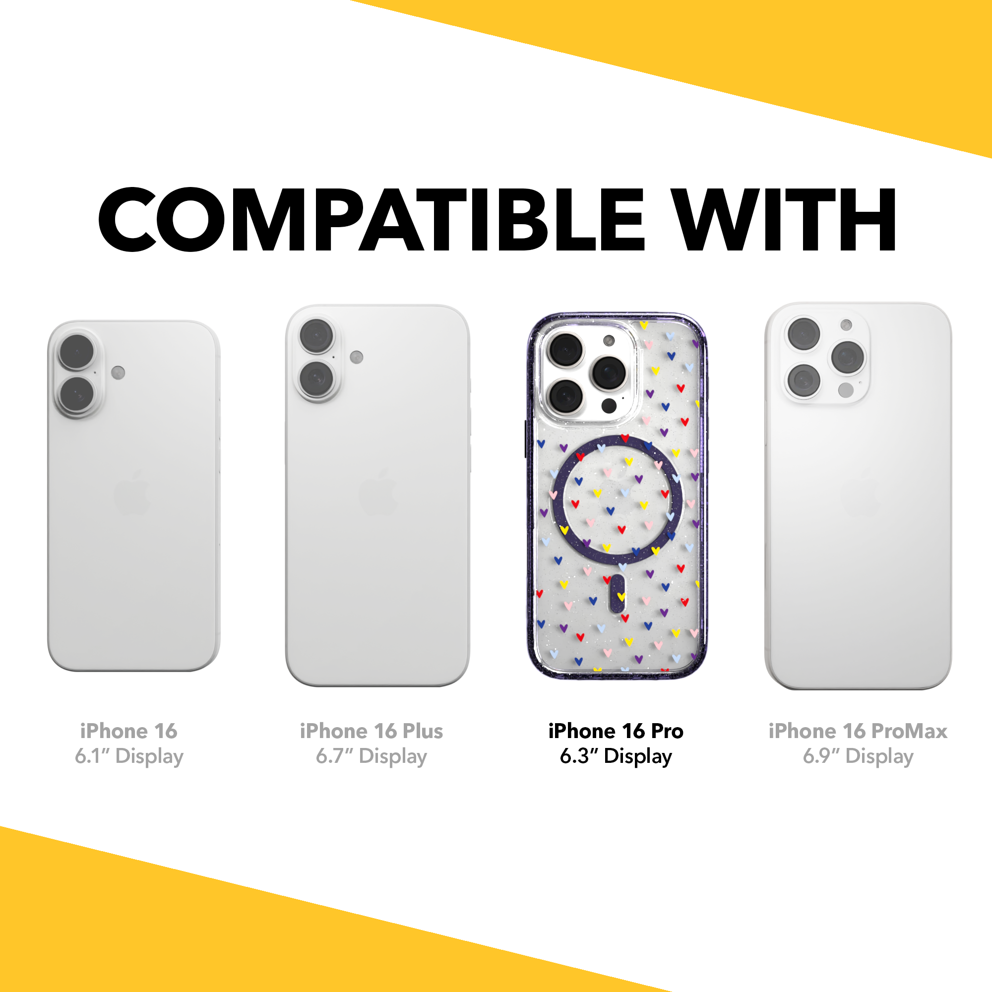 iPhone 16 Series | MagSafe | Heart Collection | Adoring Amore Adoring Amore / iPhone 16 Pro / Lilac Sparkle