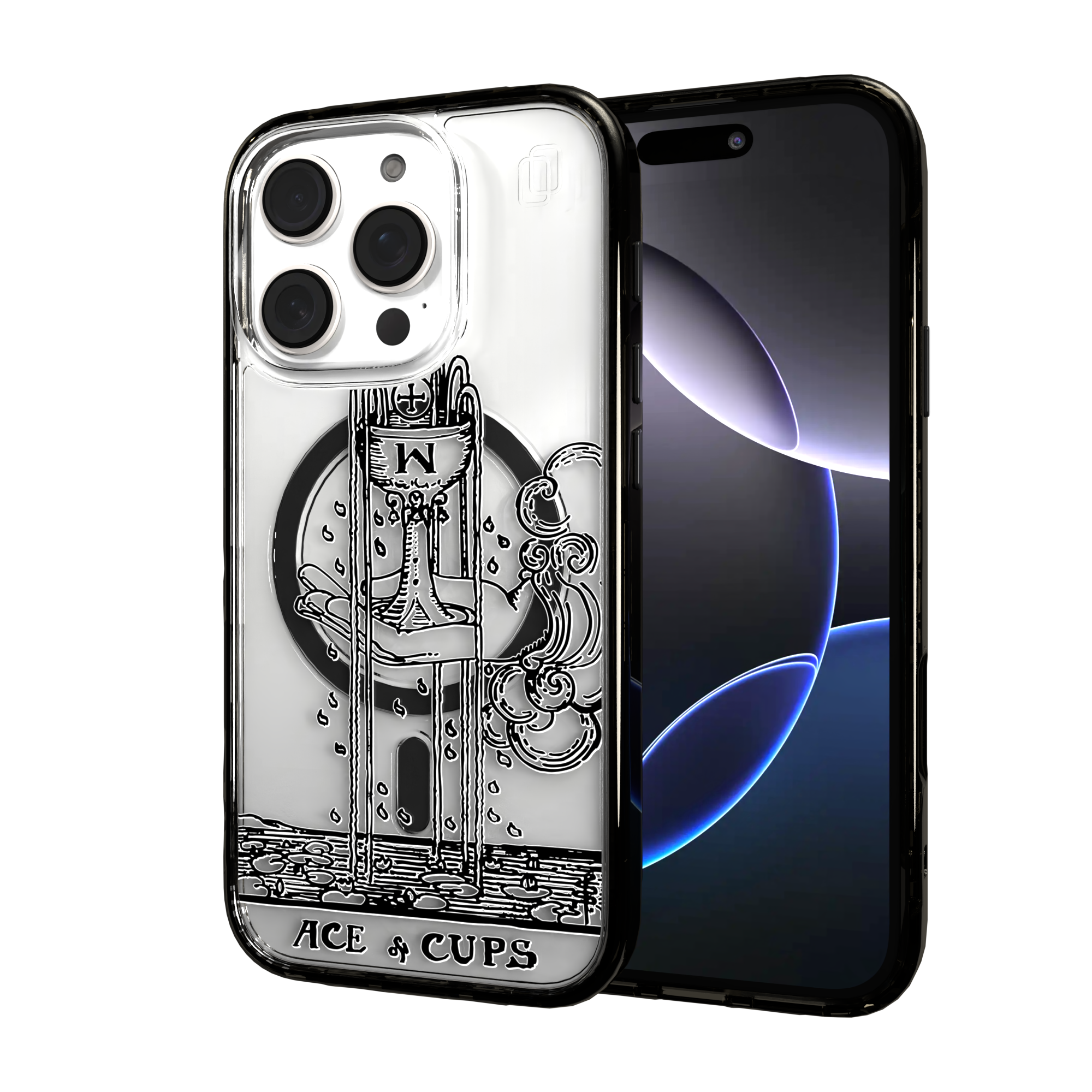 iPhone 16 Series | MagSafe | Tarot Collection | Ace of Cups Ace of Cups - Line / iPhone 16 Pro / Black