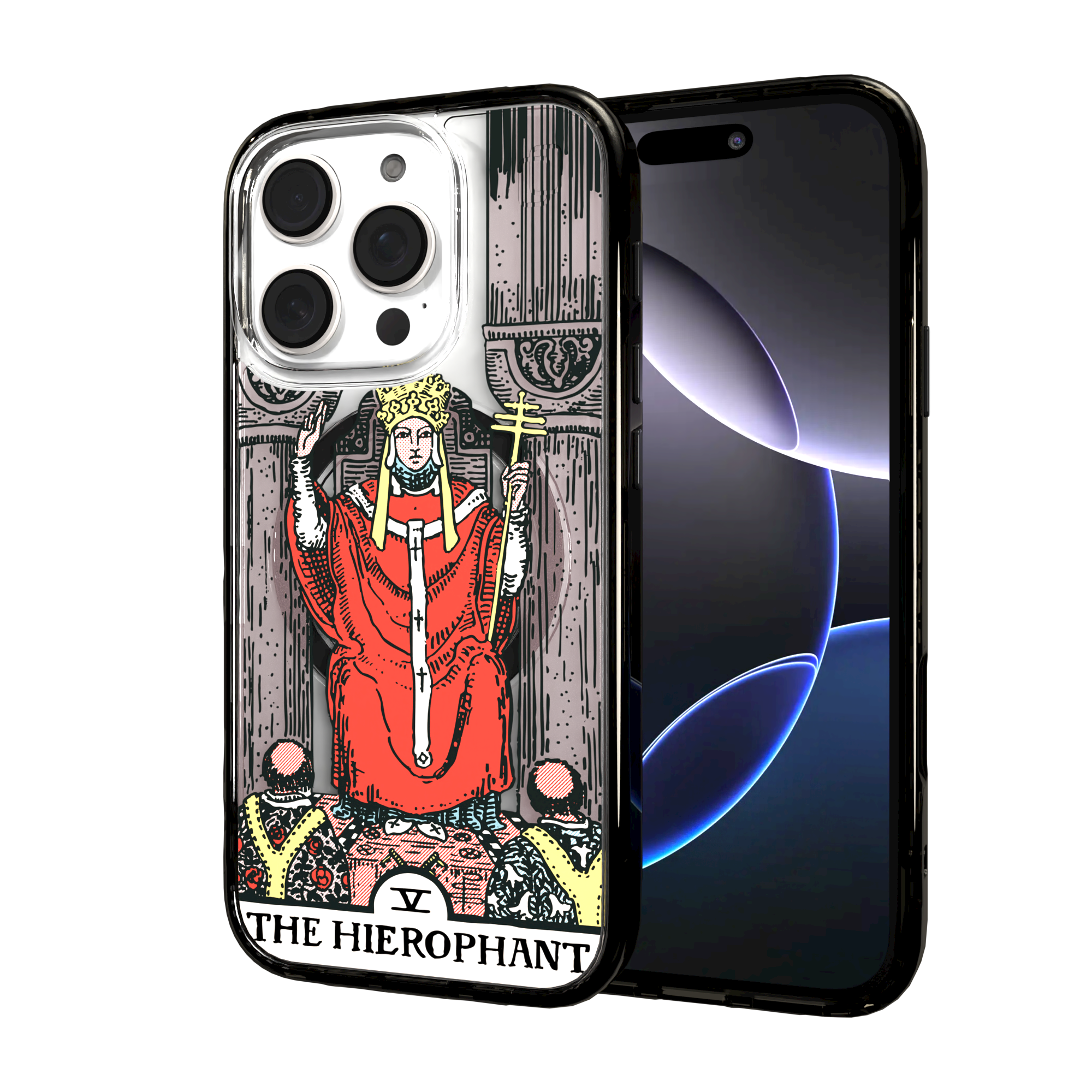 iPhone 16 Series | MagSafe | Tarot Collection | The Hierophant The Hierophant - Color / iPhone 16 Pro / Black