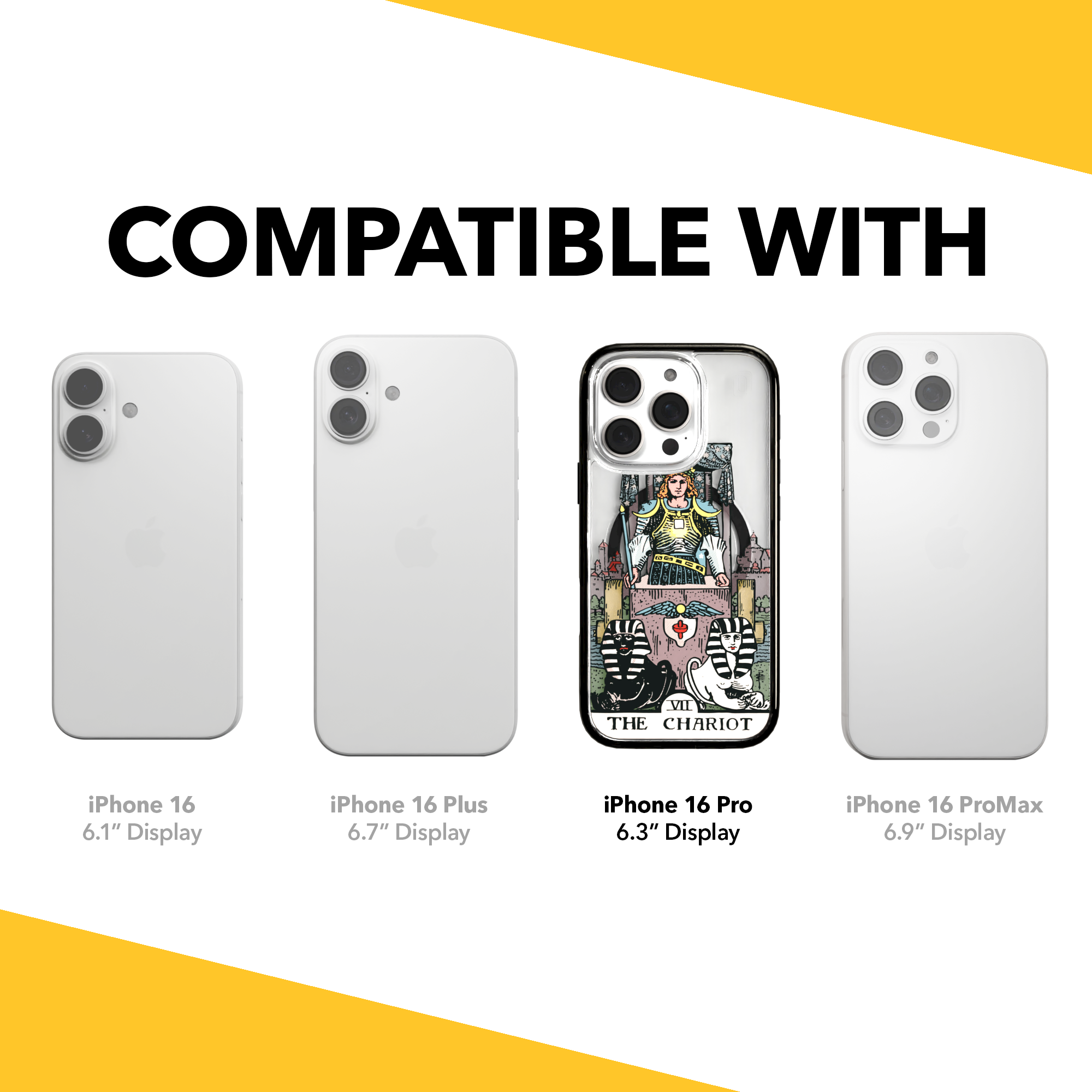 iPhone 16 Series | MagSafe | Tarot Collection | The Chariot The Chariot - Color / iPhone 16 Pro / Black