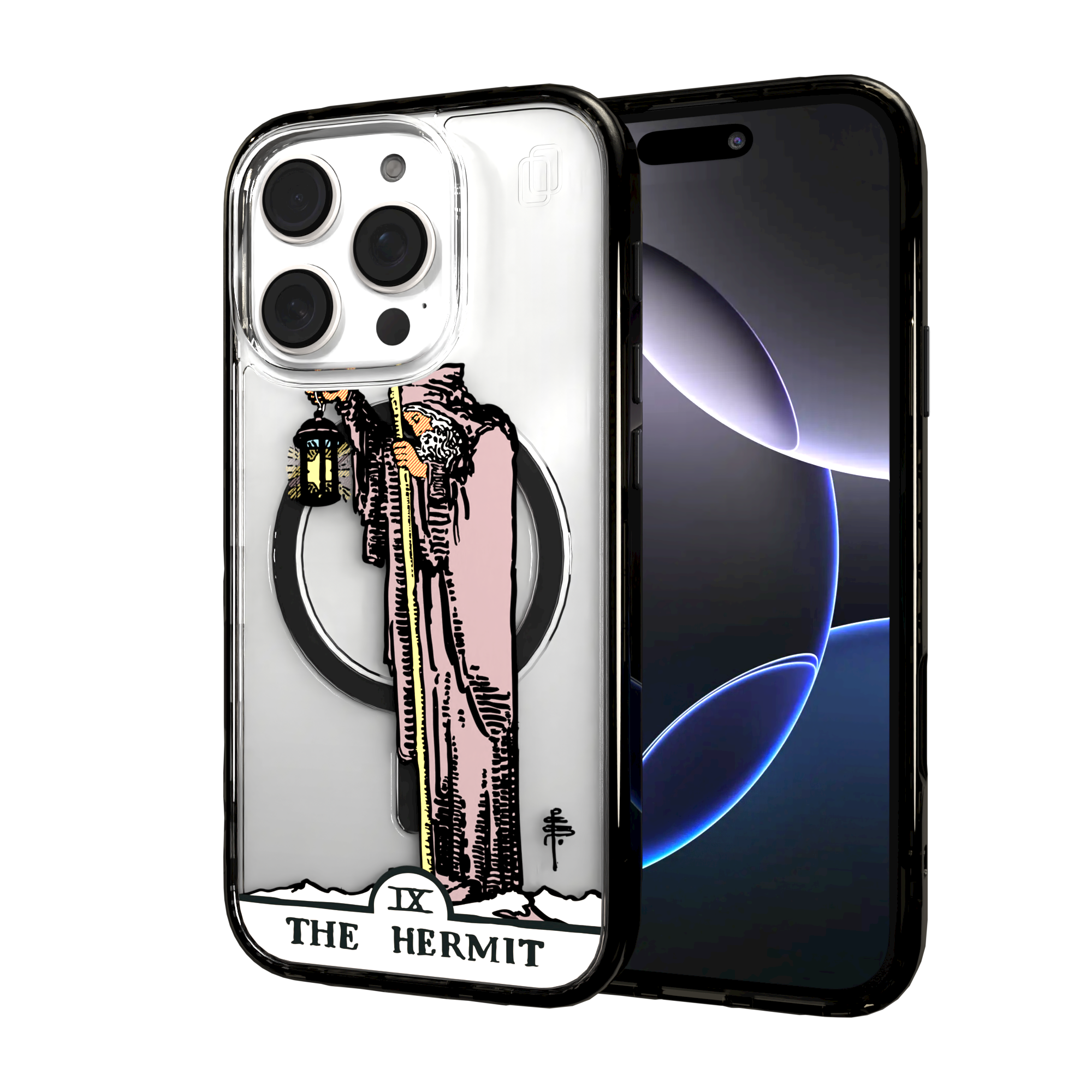 iPhone 16 Series | MagSafe | Tarot Collection | The Hermit The Hermit - Color / iPhone 16 Pro / Black