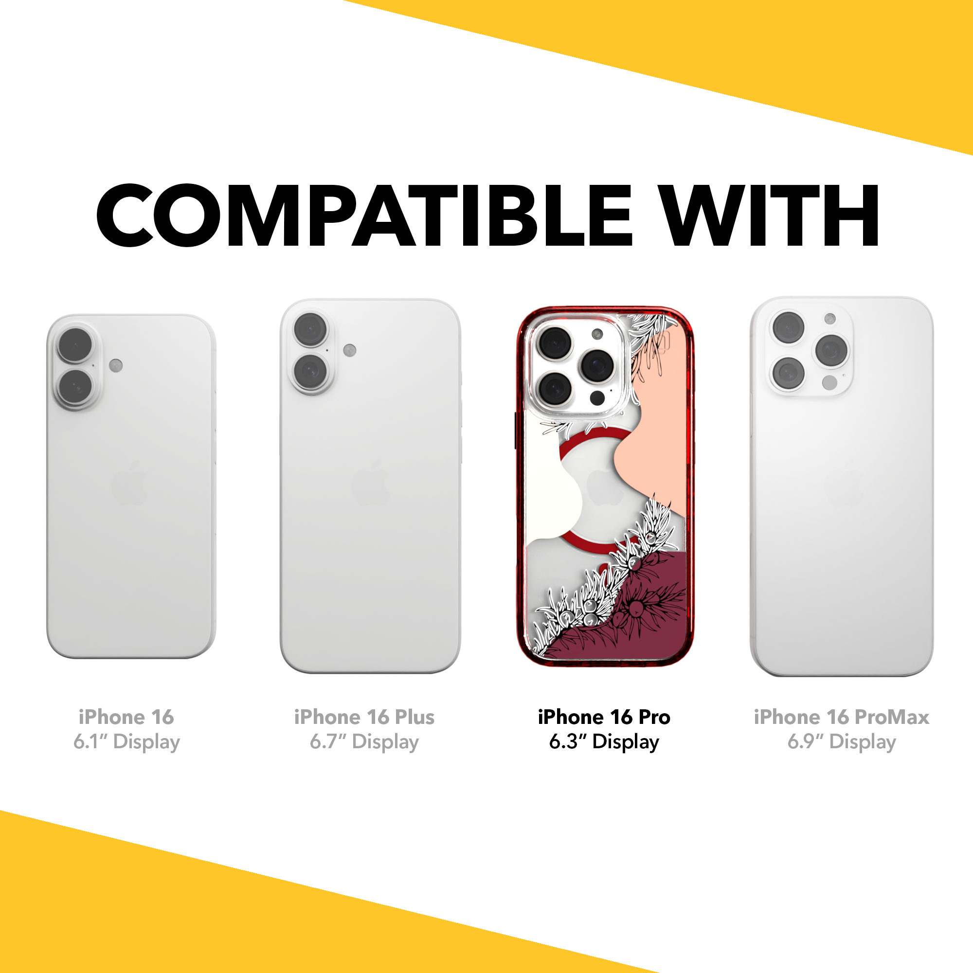 iPhone 16 Series | MagSafe | Botanical Fusion Abstract Case | Red Summer Skies Summer / iPhone 16 Pro / Red