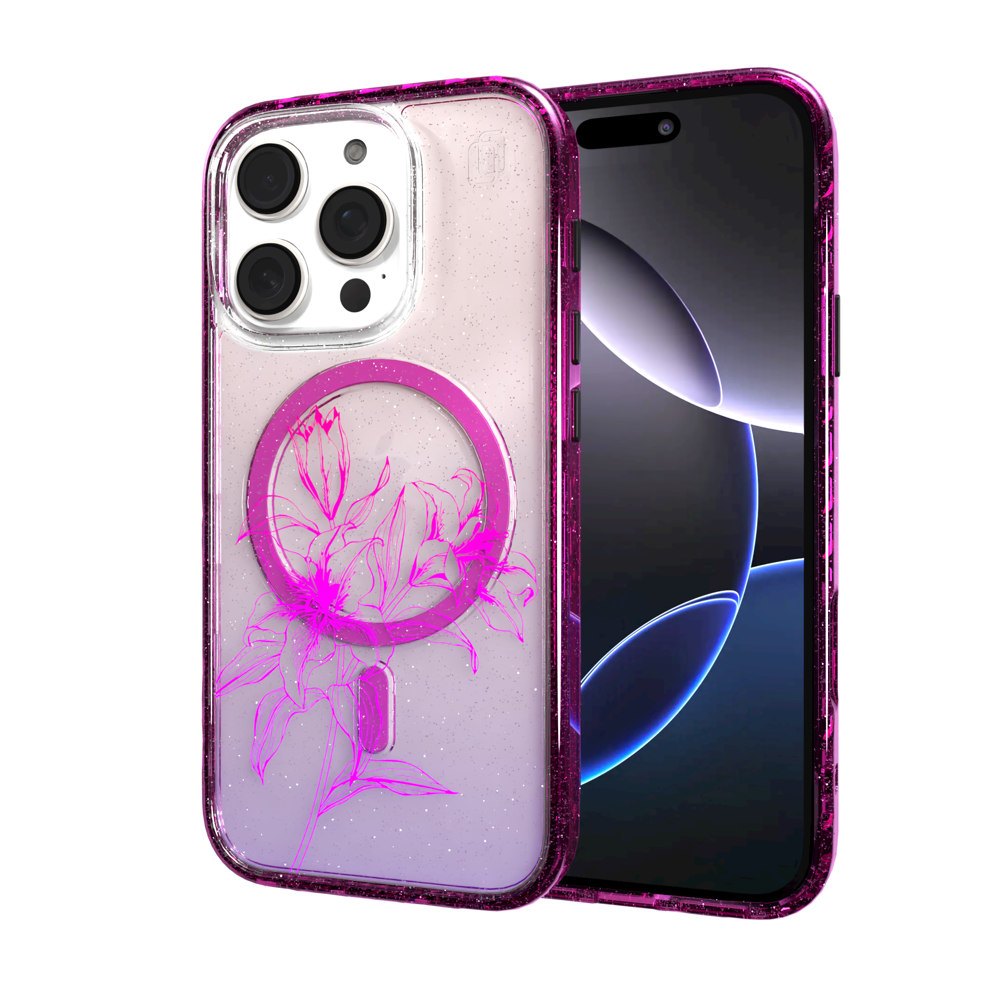 iPhone 16 Series | MagSafe | Ombre Bouquet Case Collection | Lilac Purple Haze