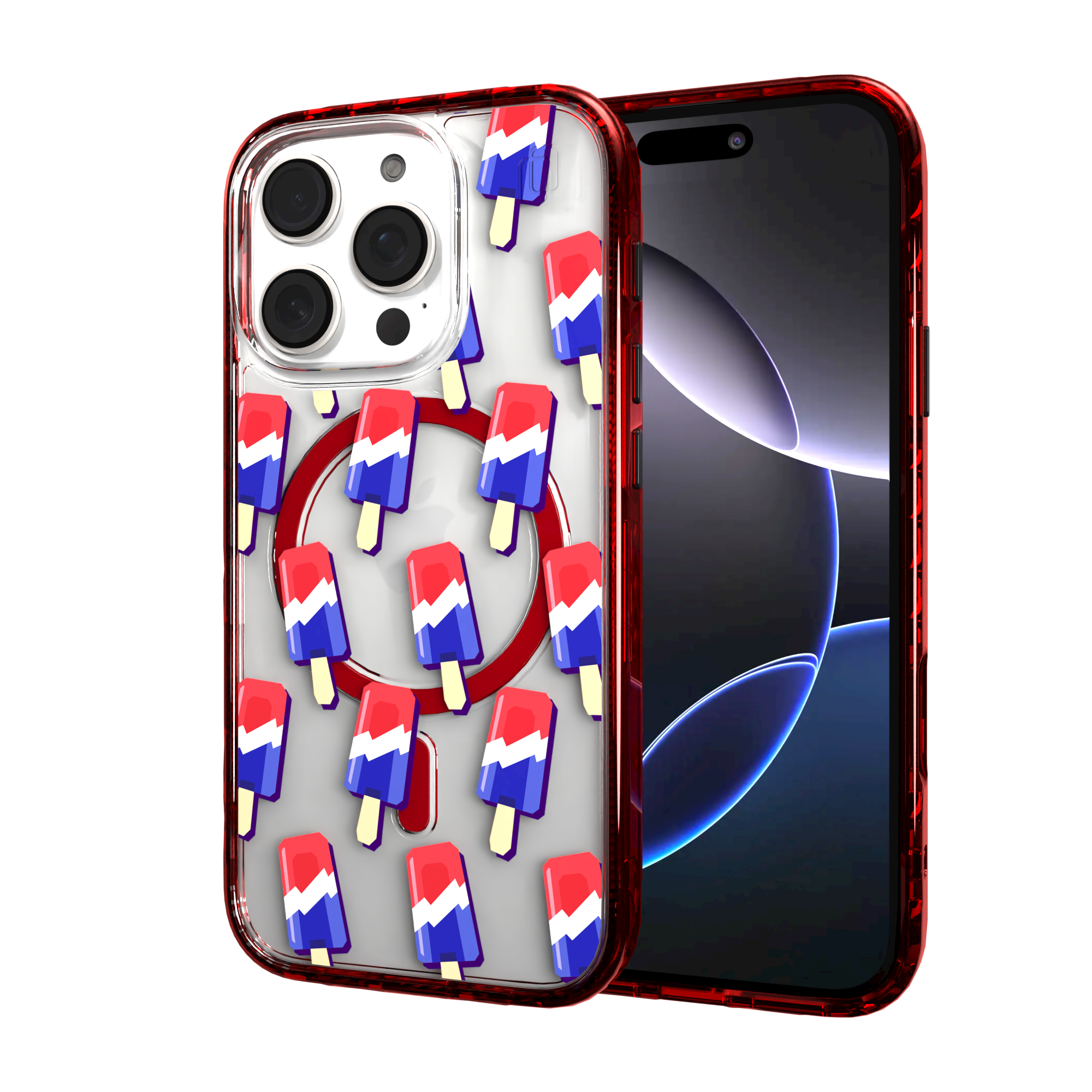 iPhone 16 Series | MagSafe | Summer Vibes Case Collection | Patriot Popsicle Patriot Popsicle / iPhone 16 Pro / Red