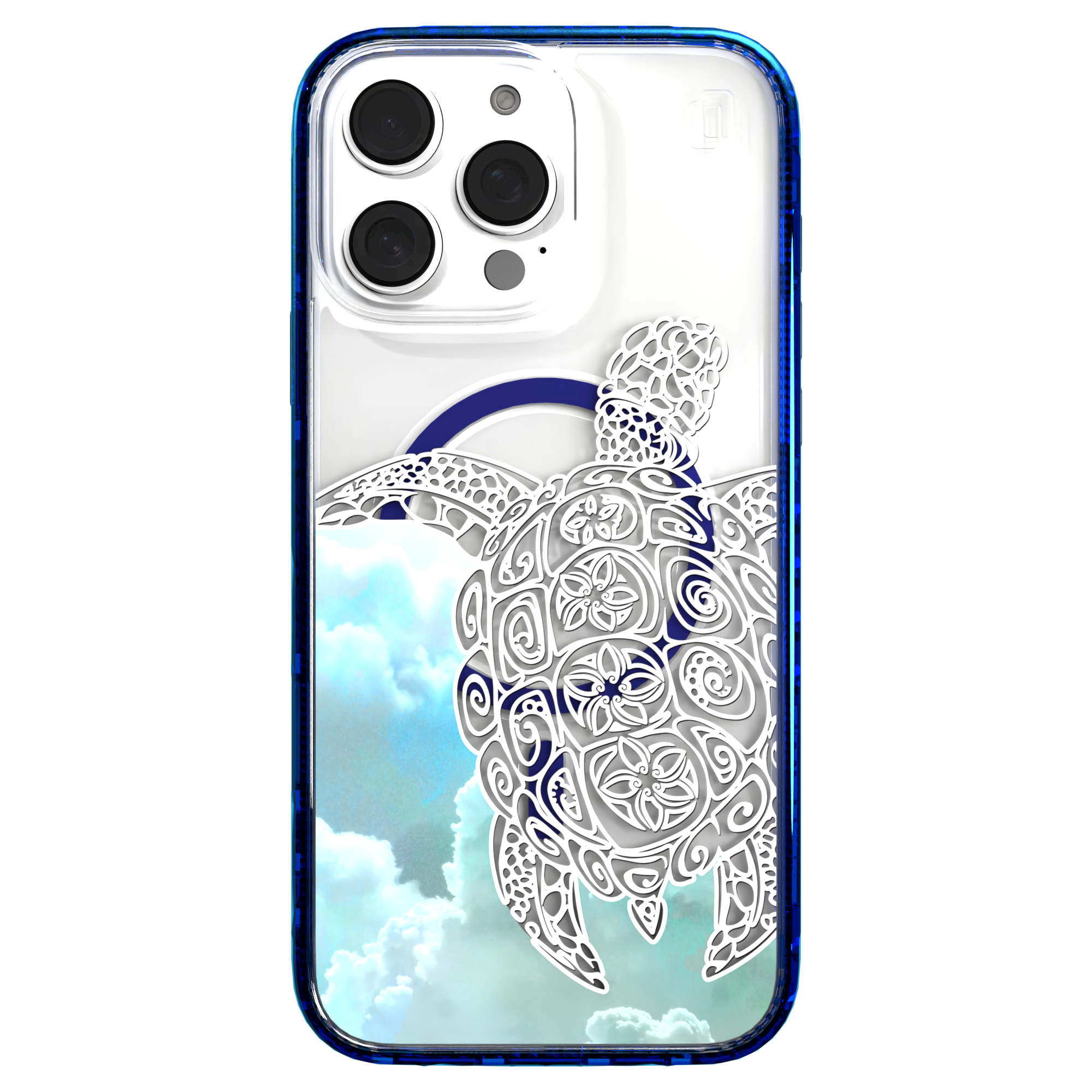 iPhone 16 Series | MagSafe | Coastal Case Collection | White & Teal Sea Turtle Turtle / iPhone 16 Pro Max / Blue