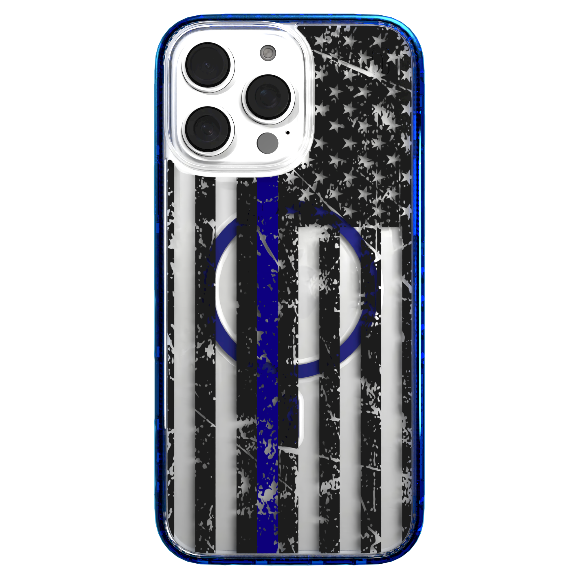 iPhone 16 Series | MagSafe | Red, White & Blue Case Collection | Thin Blue Line Blue Line / iPhone 16 Pro Max / Blue