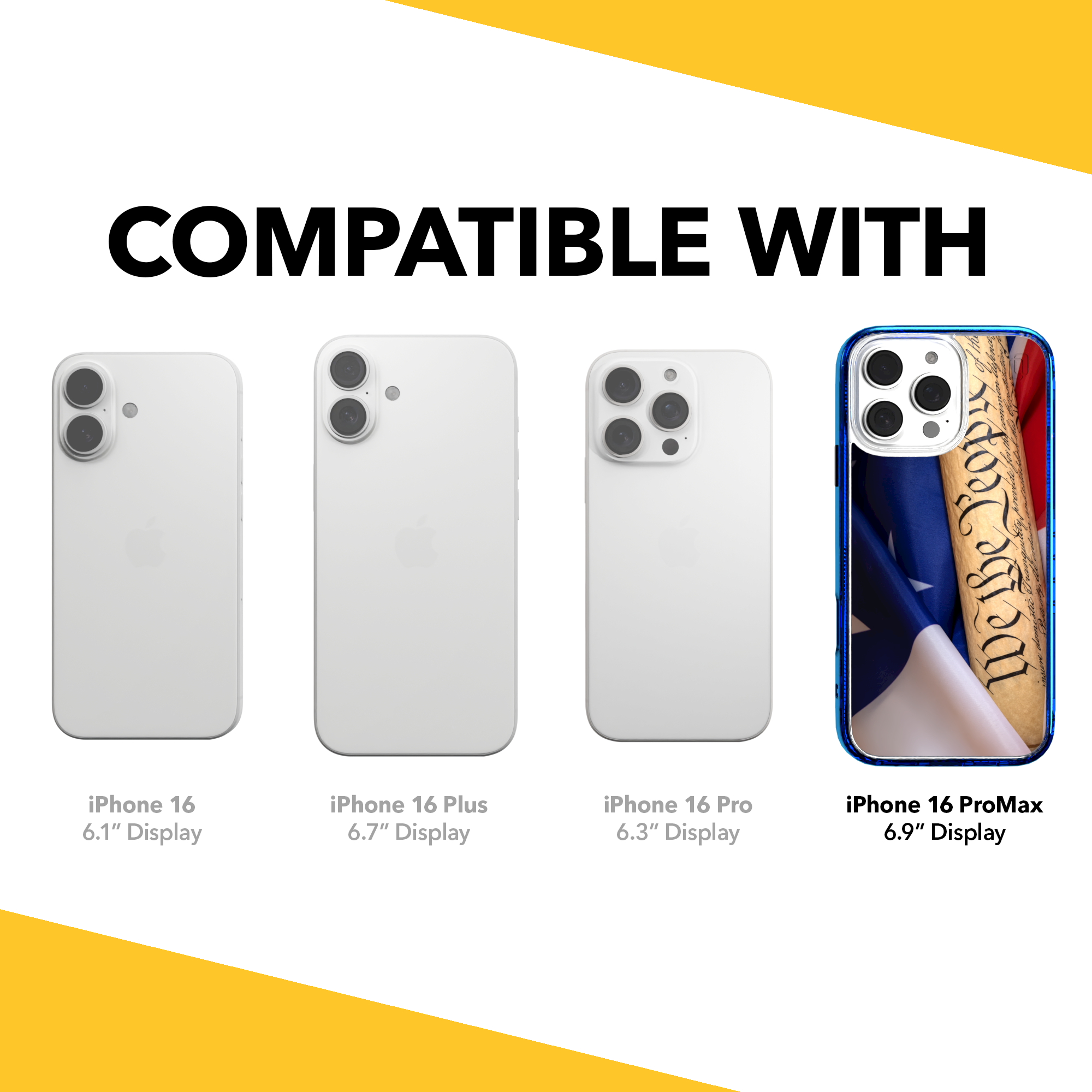 iPhone 16 Series | MagSafe | Red, White & Blue Case Collection | We The People American Flag United We Stand / iPhone 16 Pro Max / Blue