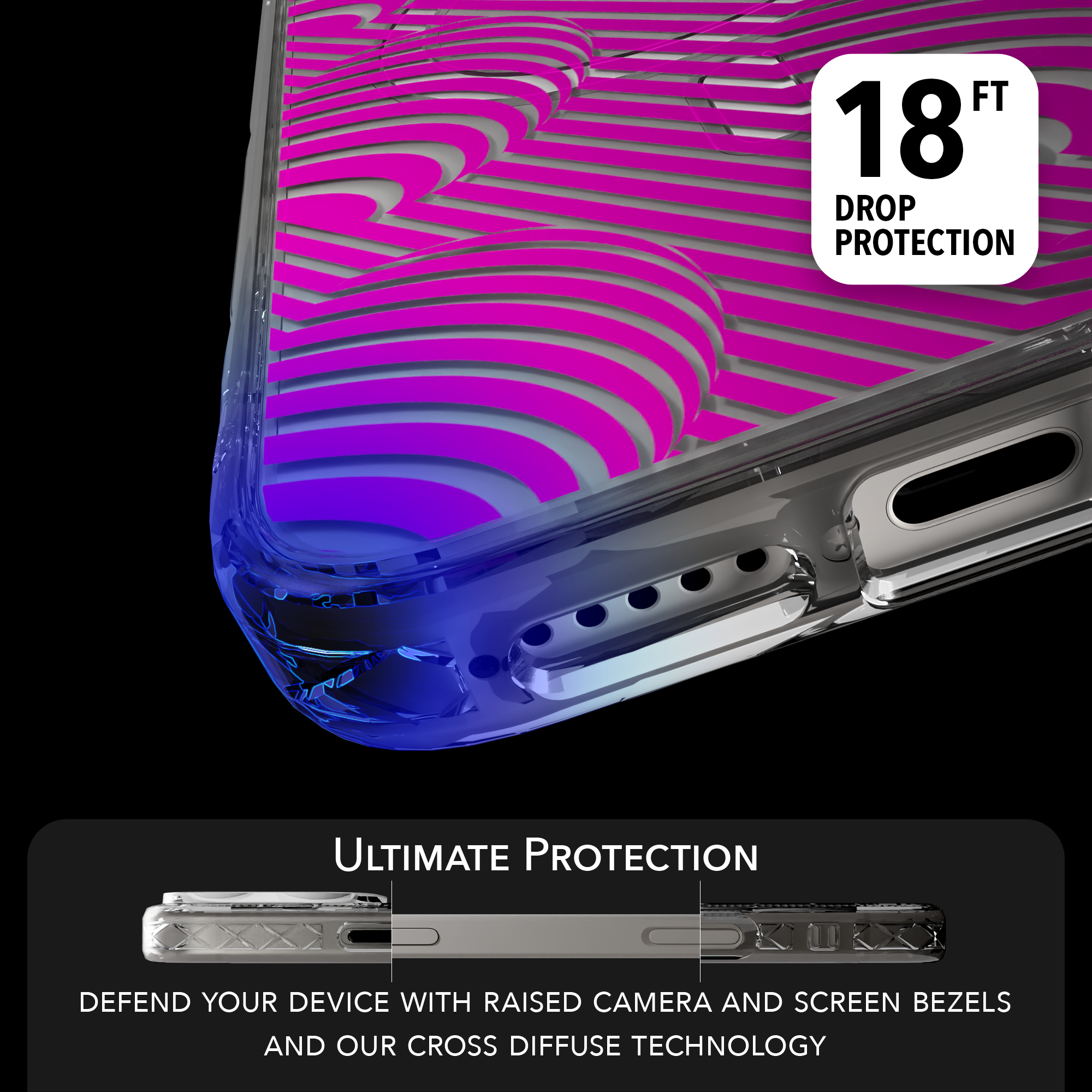 iPhone 16 Series | MagSafe | Monochromatic Case Designs | Pink Bumps Pink Bumps / iPhone 16 Pro Max / Clear