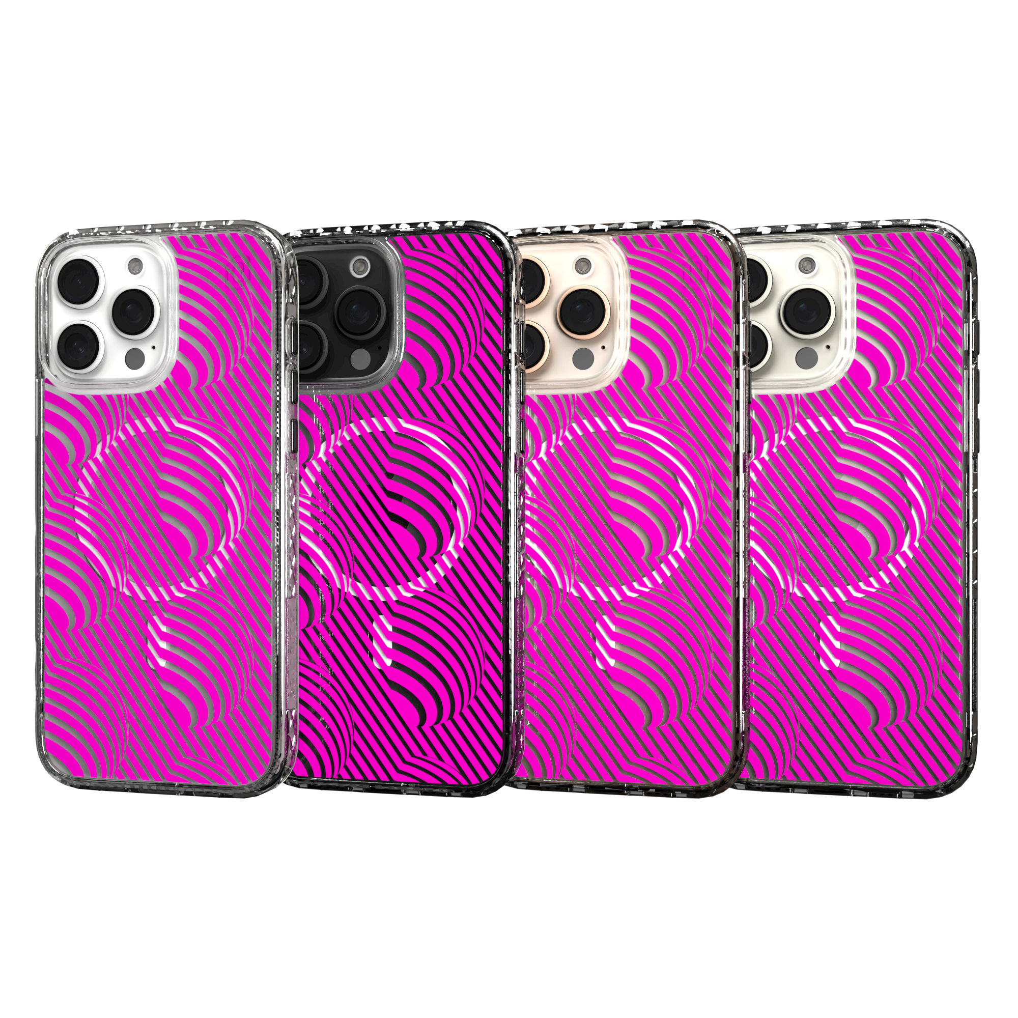 iPhone 16 Series | MagSafe | Monochromatic Case Designs | Pink Bumps Pink Bumps / iPhone 16 Pro Max / Clear