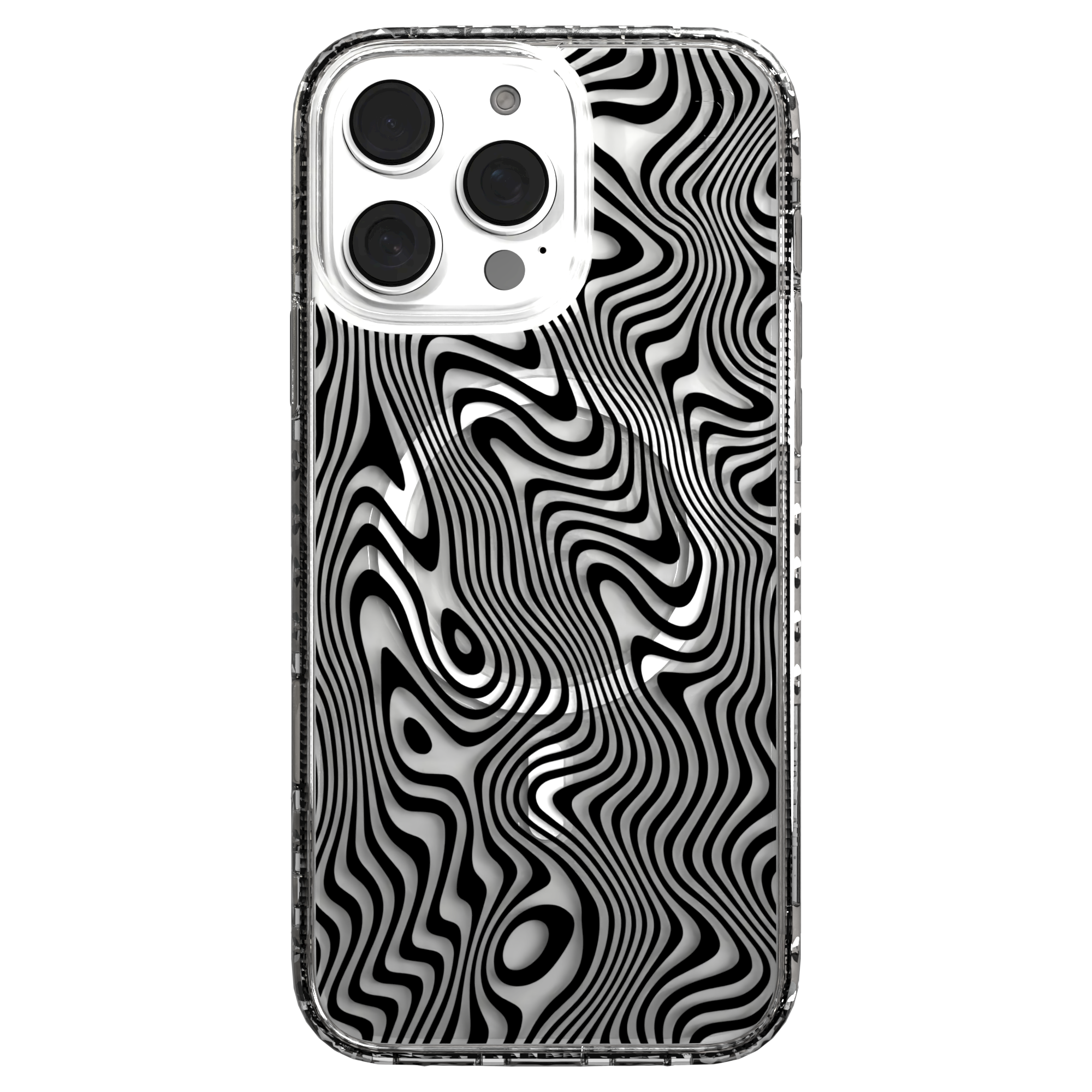 iPhone 16 Series | MagSafe | Monochromatic Case Designs | Swirling Tides Tide / iPhone 16 Pro Max / Clear