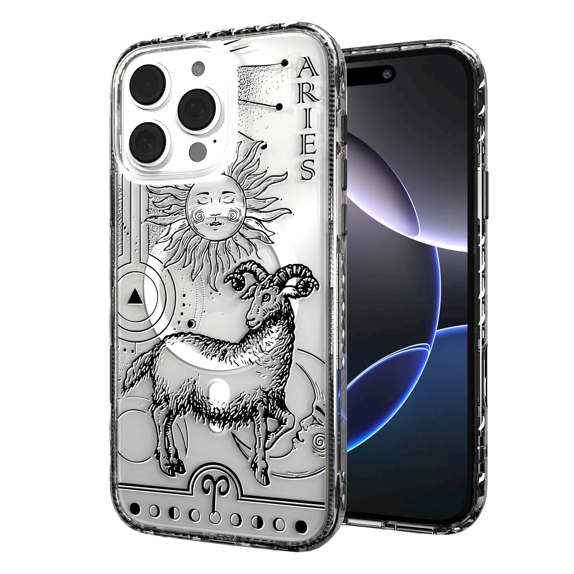 iPhone 16 Series | MagSafe | Zodiac Collection | Aries Aries Black / iPhone 16 Pro Max / Clear
