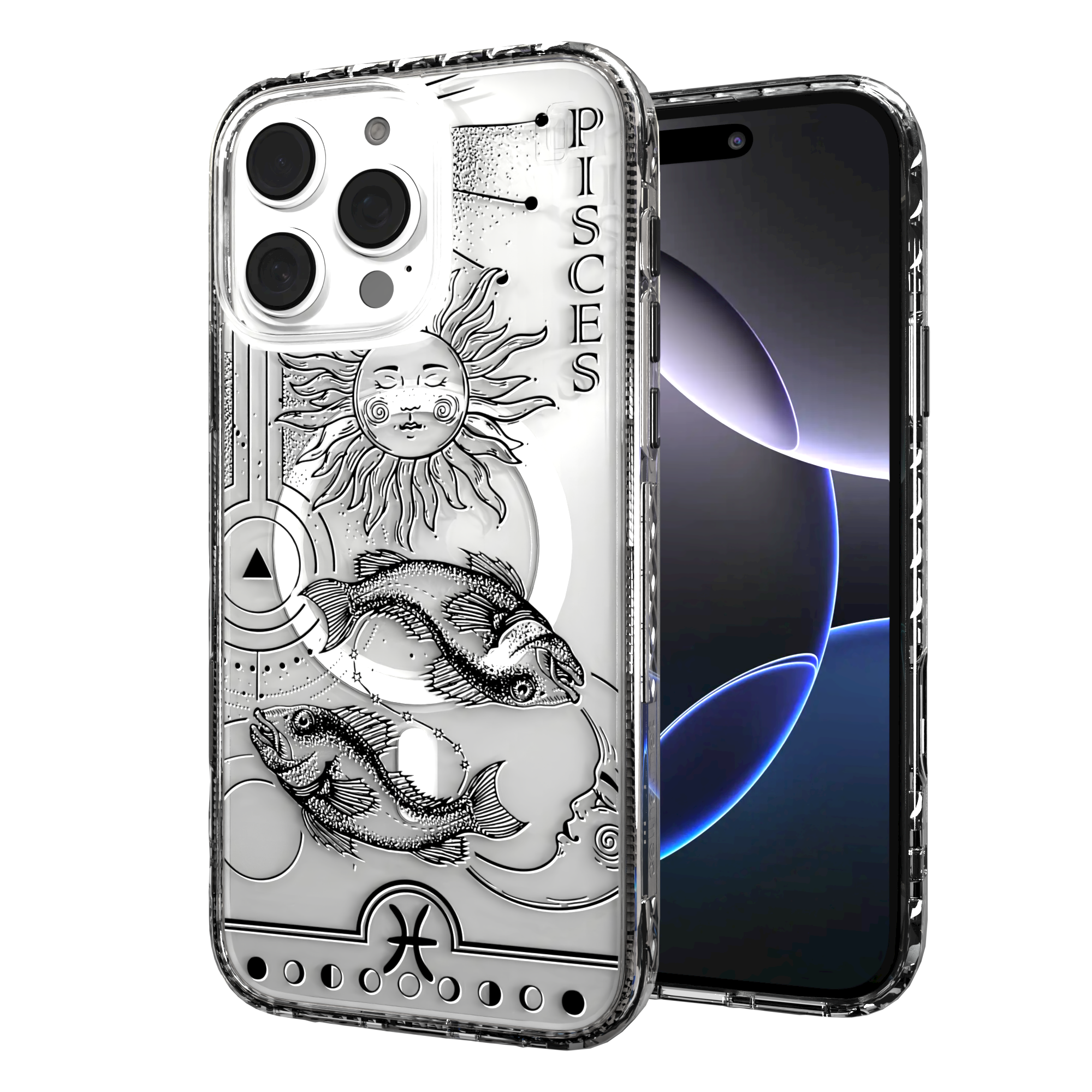 iPhone 16 Series | MagSafe | Zodiac Collection | Pisces Pisces Black / iPhone 16 Pro Max / Clear