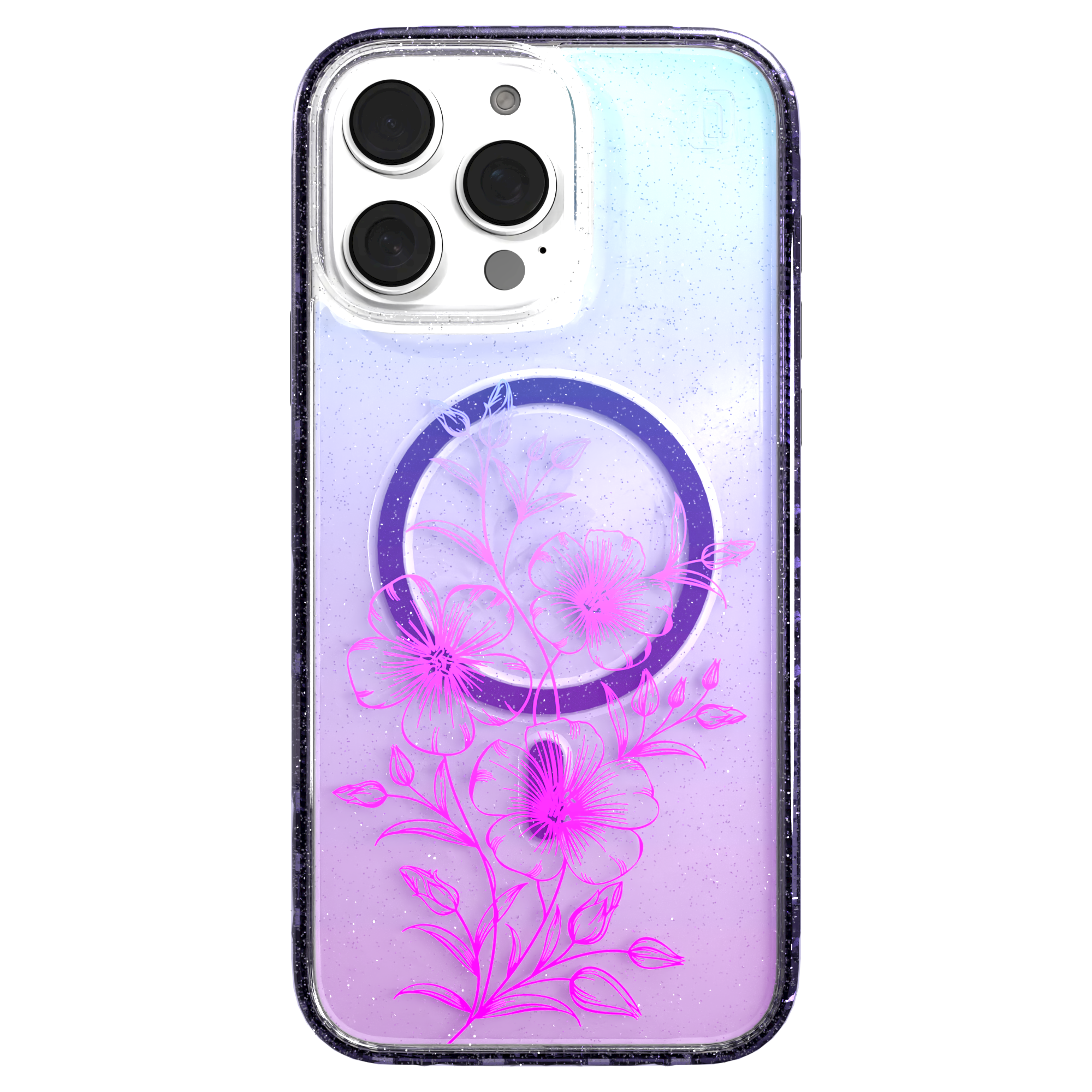 iPhone 16 Series | MagSafe | Ombre Bouquet Case Collection | Lilac Purple Haze