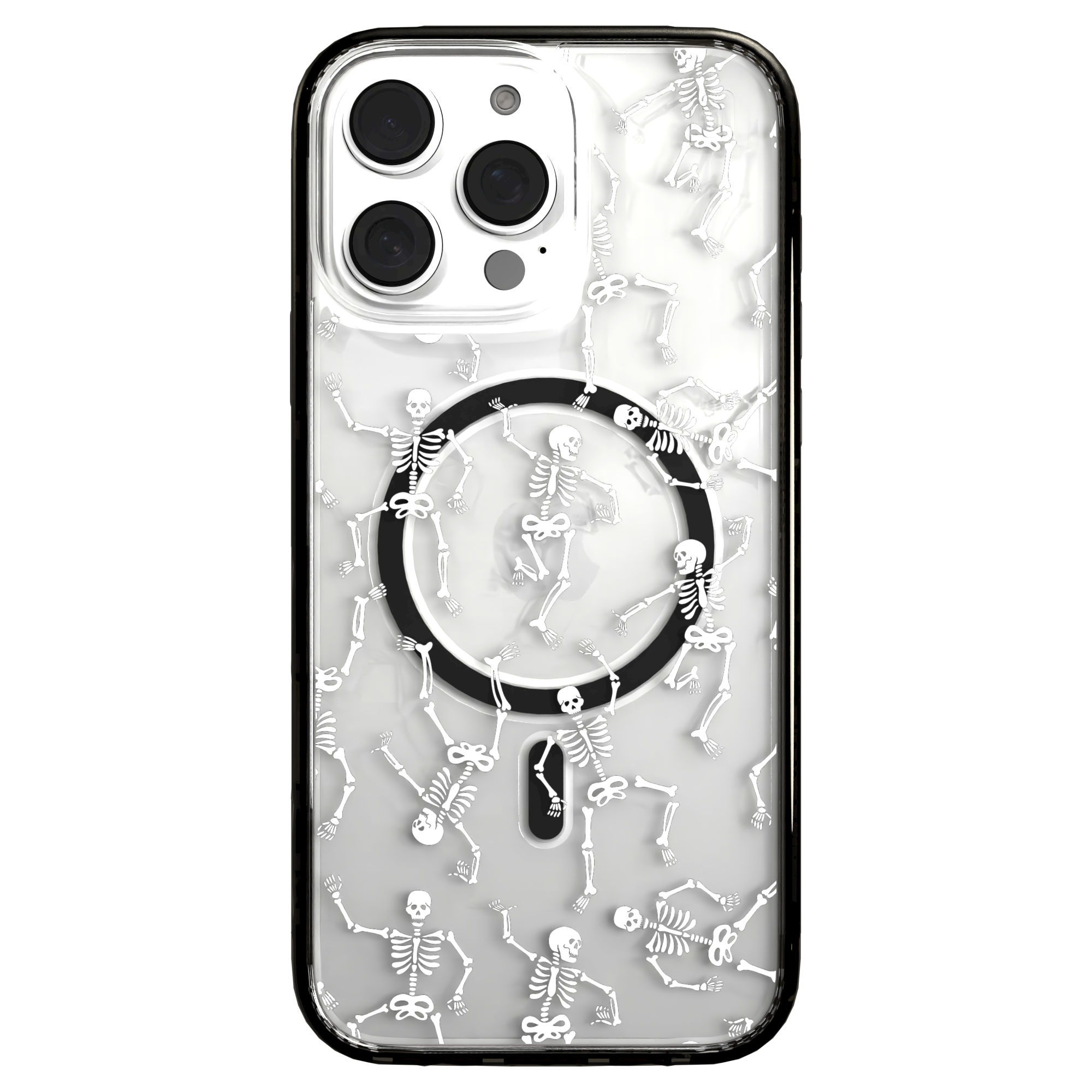 iPhone 16 Series | MagSafe | Halloween Case | Dancing Skeletons Dancing Skeletons / iPhone 16 Pro Max / Black