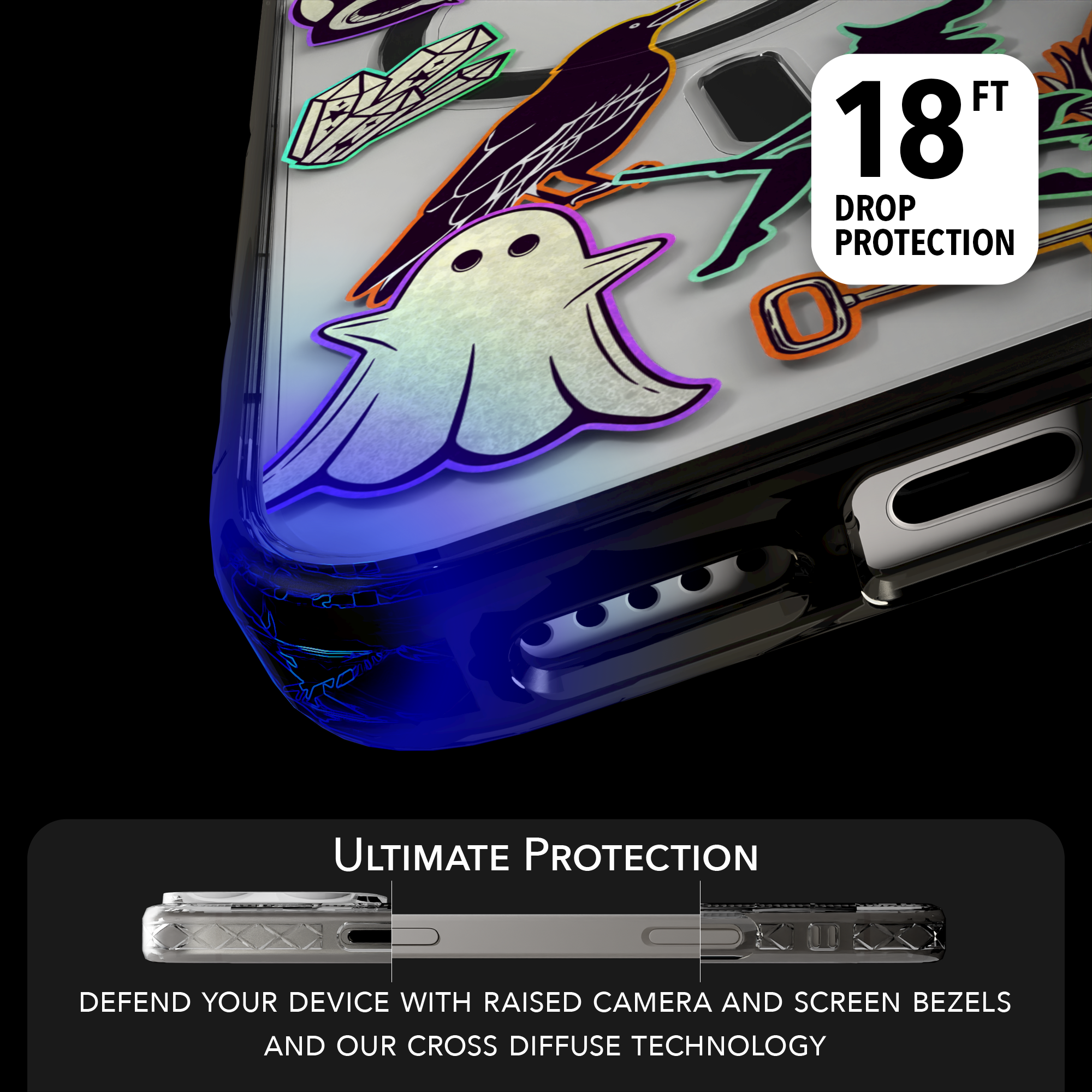 iPhone 16 Series | MagSafe | Halloween Case | Witchy Stickers Witchy Stickers / iPhone 16 Pro Max / Black